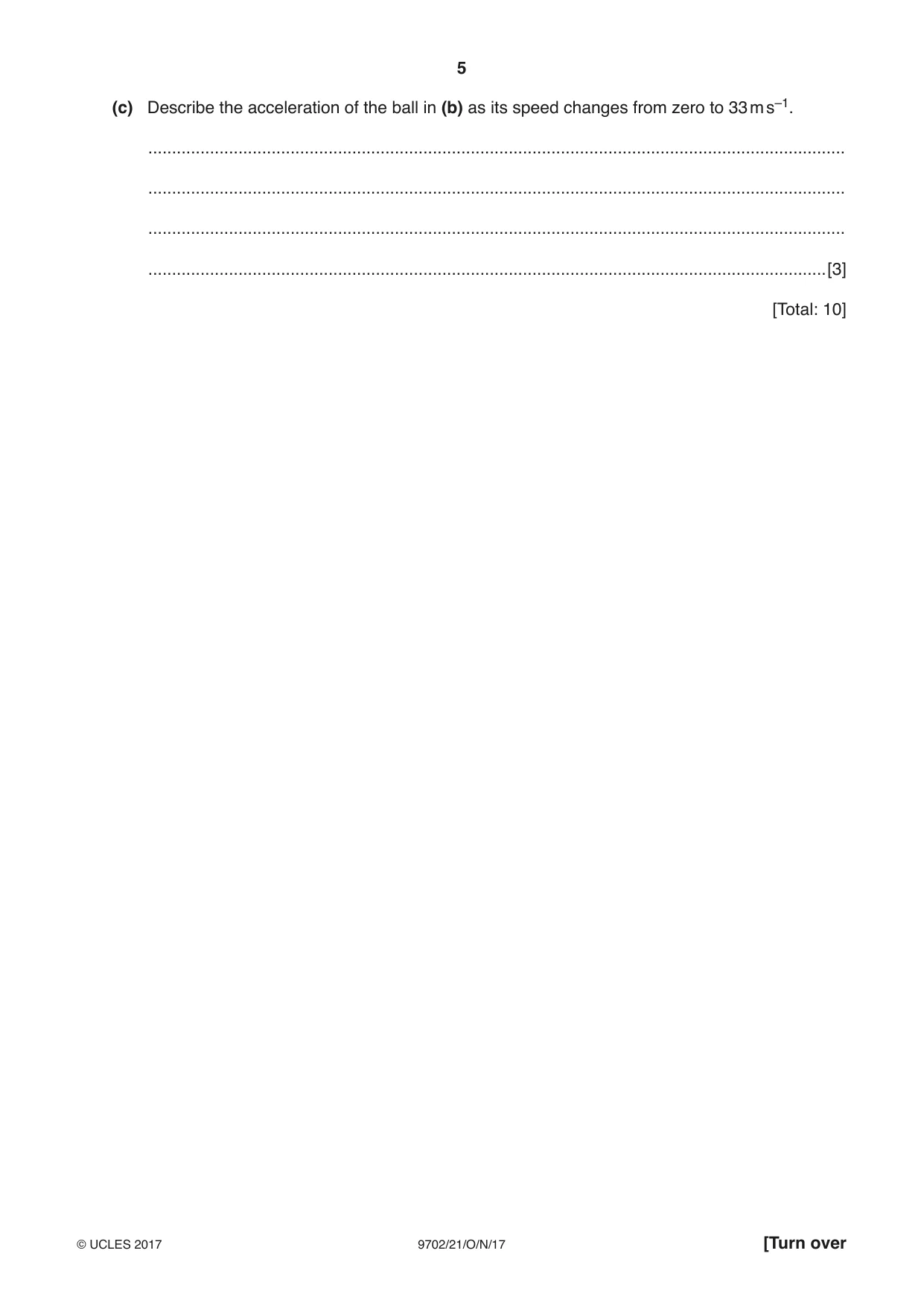 Cambridge A Level Physics 9702 2017 Oct/Nov Paper 2 · Variant 1 question paper, page 5 of 16