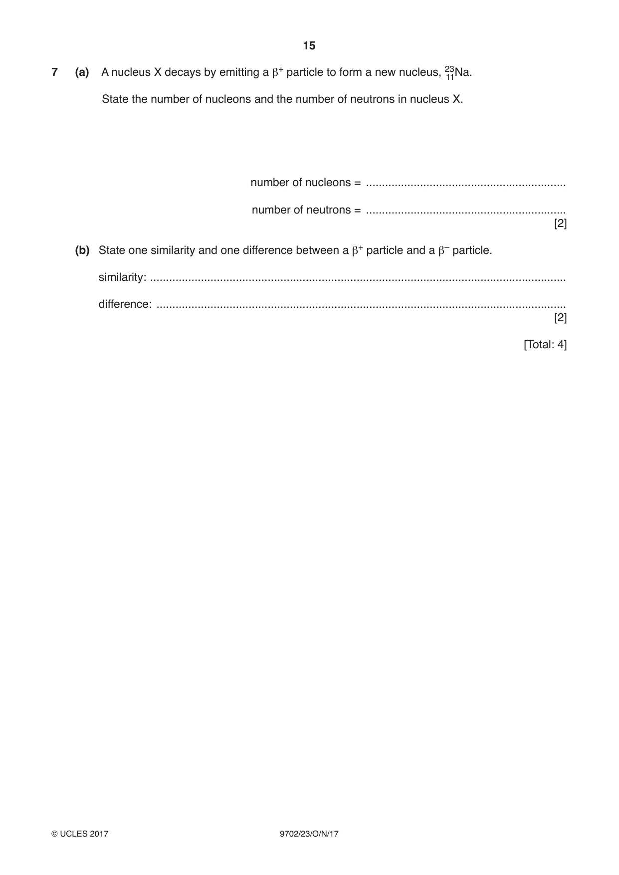 Cambridge A Level Physics 9702 2017 Oct/Nov Paper 2 · Variant 3 question paper, page 15 of 16