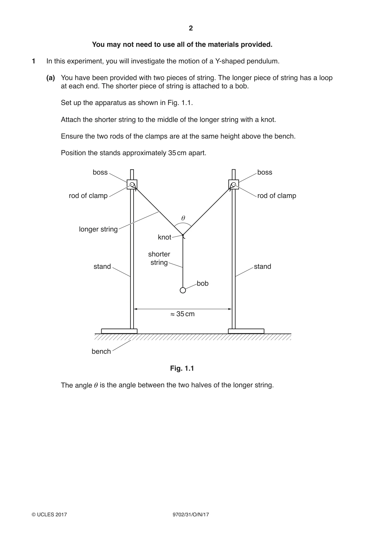 Cambridge A Level Physics 9702 2017 Oct/Nov Paper 3 · Variant 1 question paper, page 2 of 12