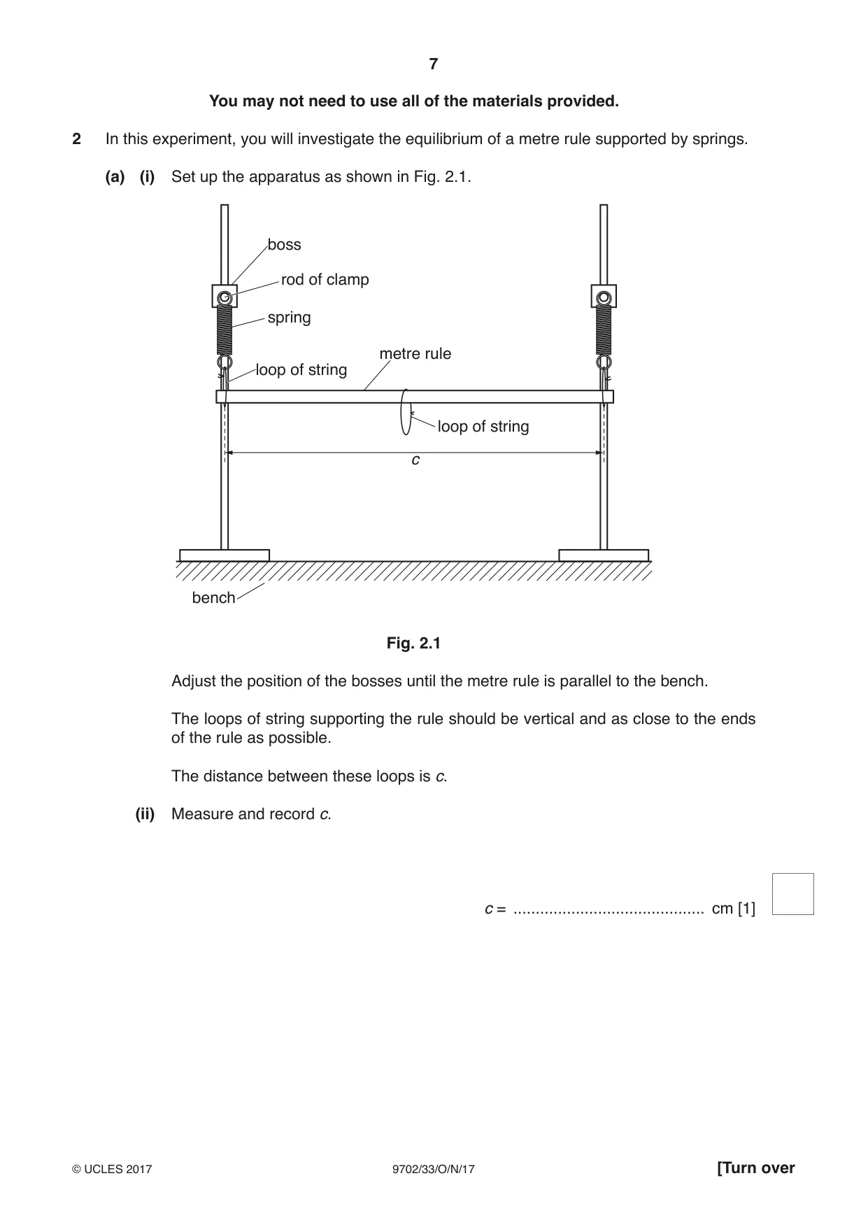 Cambridge A Level Physics 9702 2017 Oct/Nov Paper 3 · Variant 3 question paper, page 7 of 12