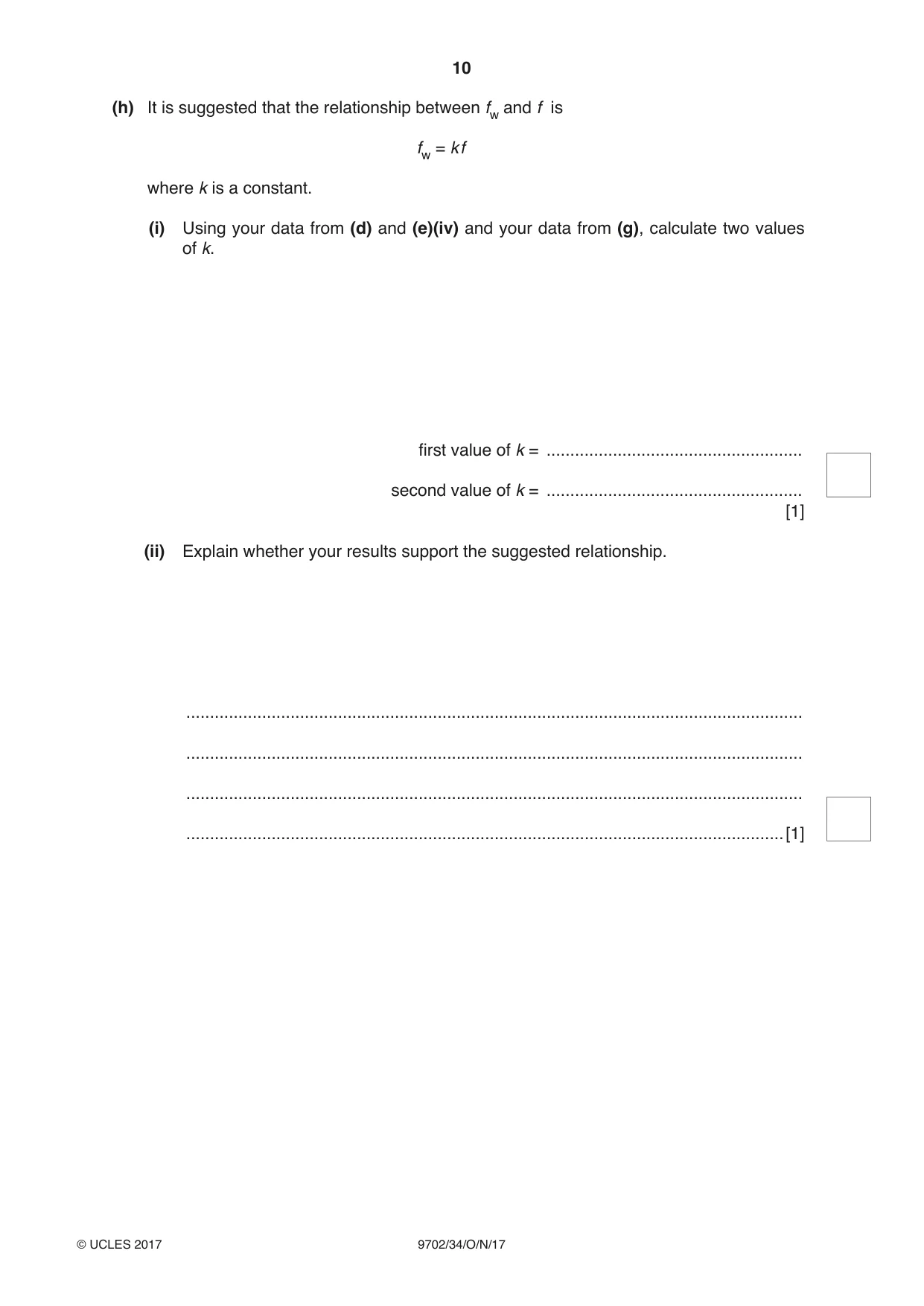 Cambridge A Level Physics 9702 2017 Oct/Nov Paper 3 · Variant 4 question paper, page 10 of 12