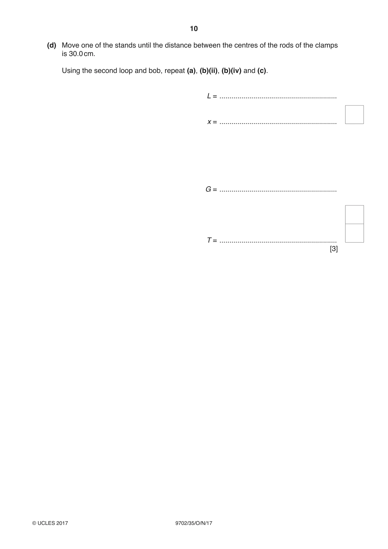 Cambridge A Level Physics 9702 2017 Oct/Nov Paper 3 · Variant 5 question paper, page 10 of 12