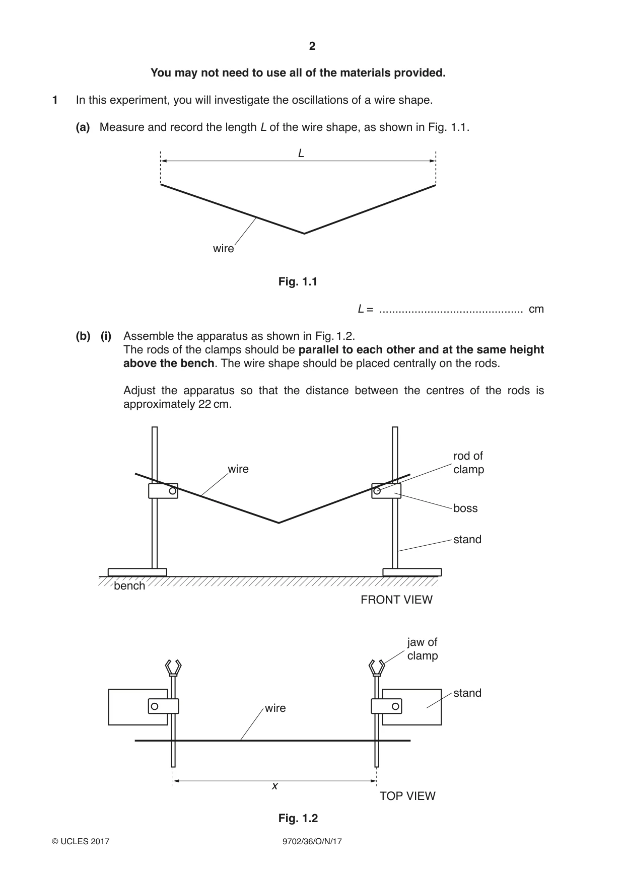 Cambridge A Level Physics 9702 2017 Oct/Nov Paper 3 · Variant 6 question paper, page 2 of 12