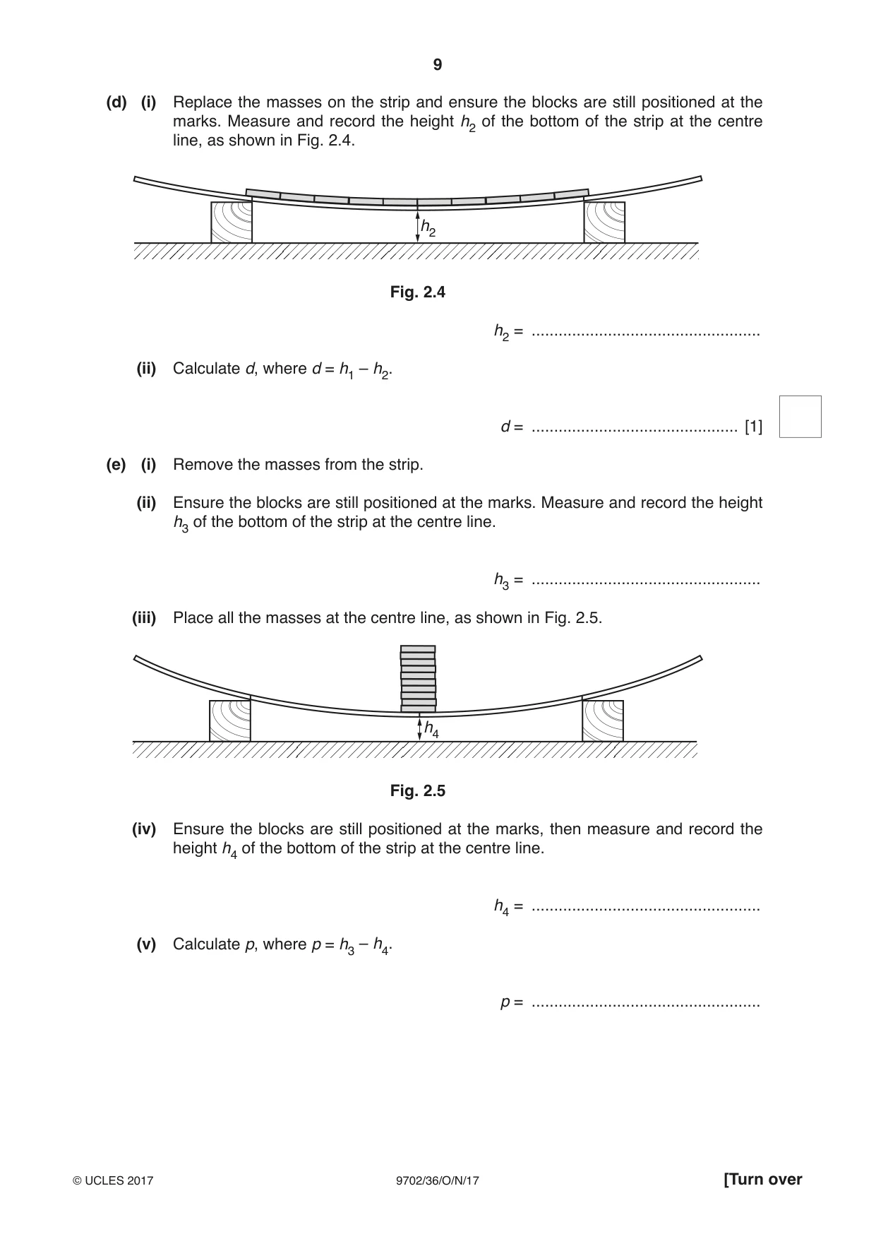 Cambridge A Level Physics 9702 2017 Oct/Nov Paper 3 · Variant 6 question paper, page 9 of 12