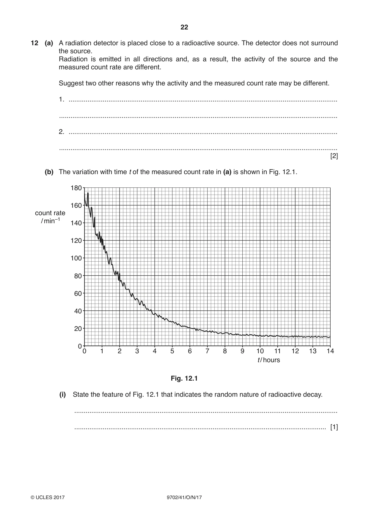 Cambridge A Level Physics 9702 2017 Oct/Nov Paper 4 · Variant 1 question paper, page 22 of 24