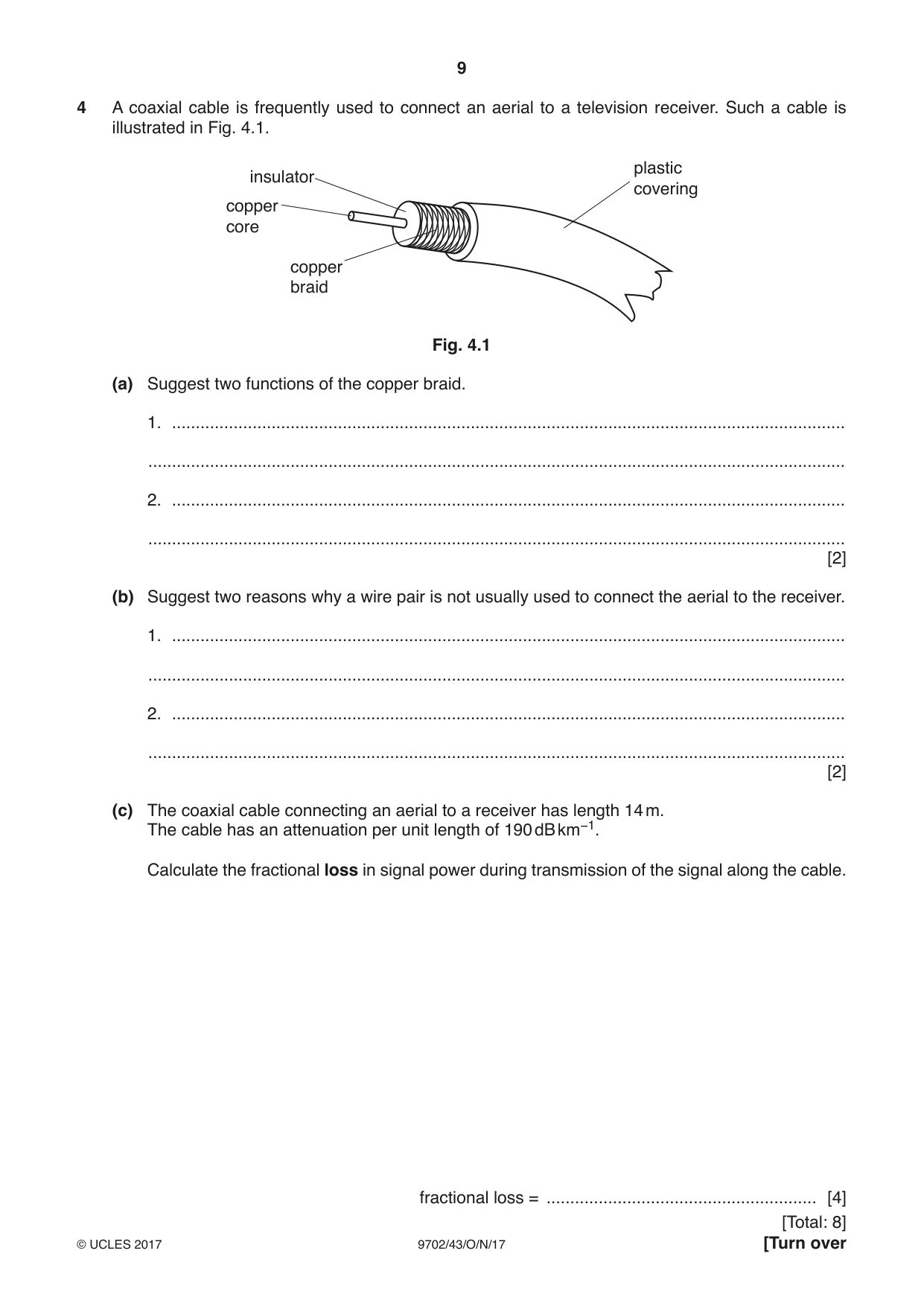 Cambridge A Level Physics 9702 2017 Oct/Nov Paper 4 · Variant 3 question paper, page 9 of 24