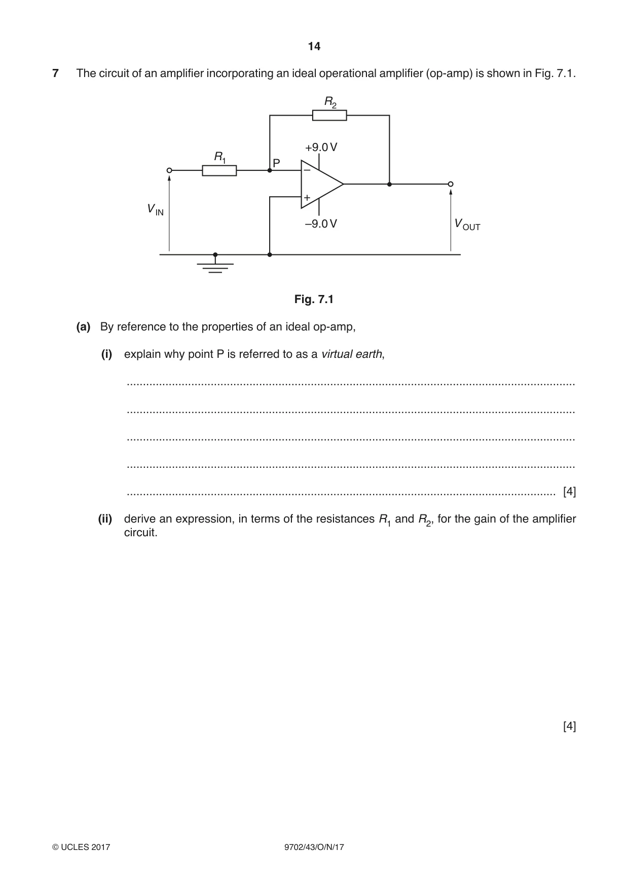 Cambridge A Level Physics 9702 2017 Oct/Nov Paper 4 · Variant 3 question paper, page 14 of 24