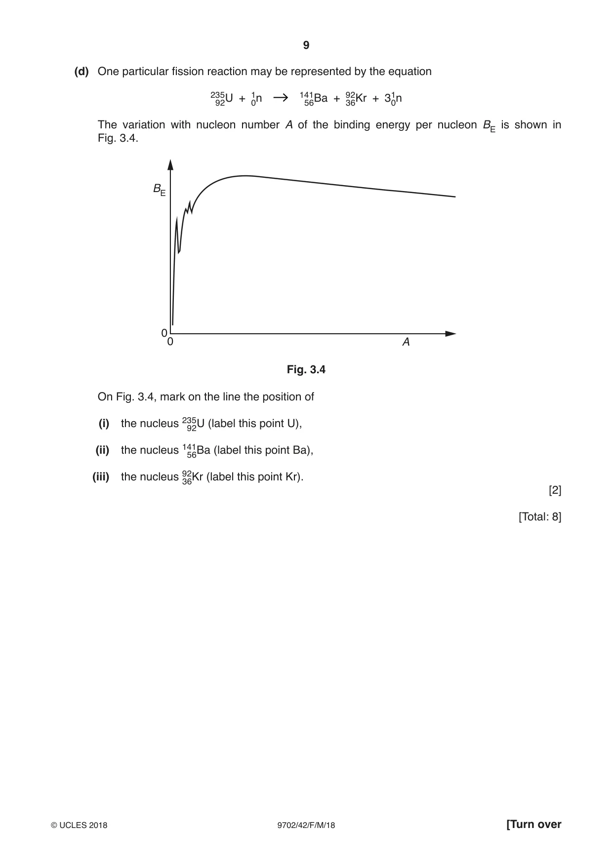 Cambridge A Level Physics 9702 2018 Feb/March Paper 4 · Variant 2 question paper, page 9 of 28