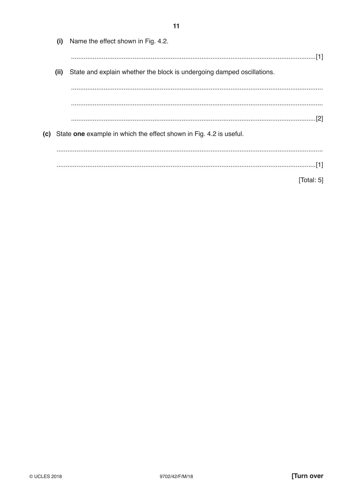 Cambridge A Level Physics 9702 2018 Feb/March Paper 4 · Variant 2 question paper, page 11 of 28