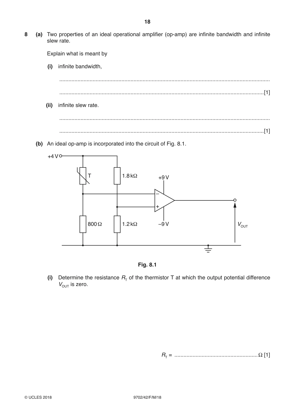 Cambridge A Level Physics 9702 2018 Feb/March Paper 4 · Variant 2 question paper, page 18 of 28