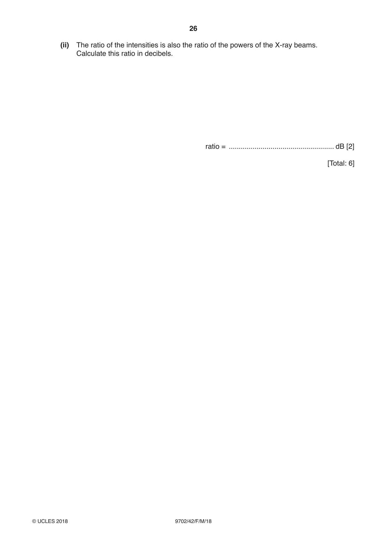 Cambridge A Level Physics 9702 2018 Feb/March Paper 4 · Variant 2 question paper, page 26 of 28