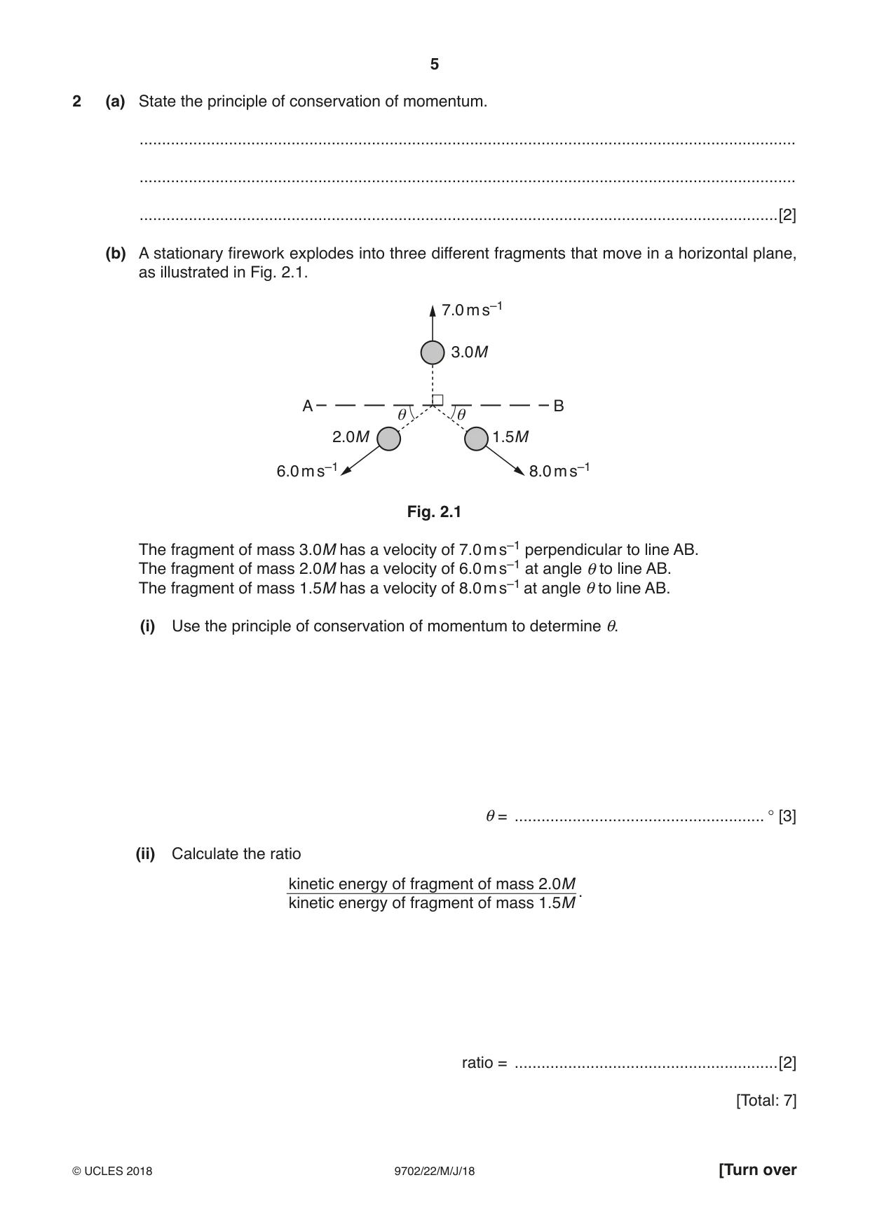 Cambridge A Level Physics 9702 2018 May/June Paper 2 · Variant 2 question paper, page 5 of 16