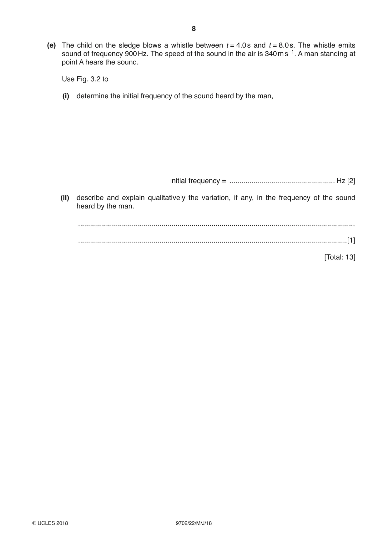 Cambridge A Level Physics 9702 2018 May/June Paper 2 · Variant 2 question paper, page 8 of 16