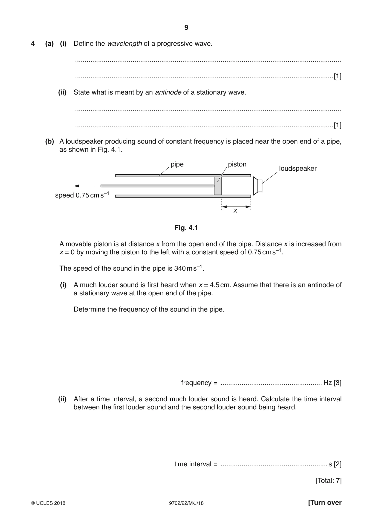 Cambridge A Level Physics 9702 2018 May/June Paper 2 · Variant 2 question paper, page 9 of 16