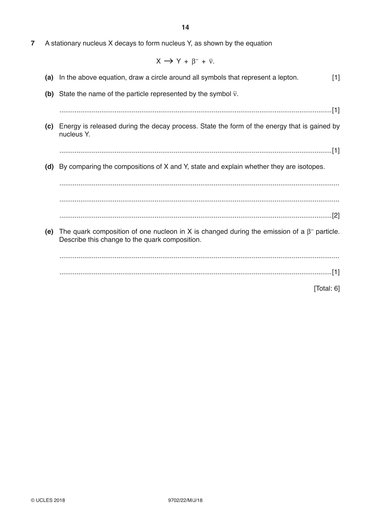 Cambridge A Level Physics 9702 2018 May/June Paper 2 · Variant 2 question paper, page 14 of 16