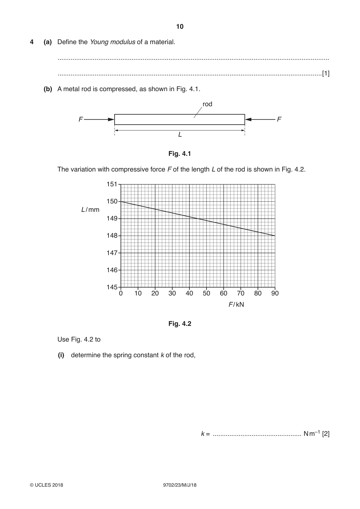 Cambridge A Level Physics 9702 2018 May/June Paper 2 · Variant 3 question paper, page 10 of 16
