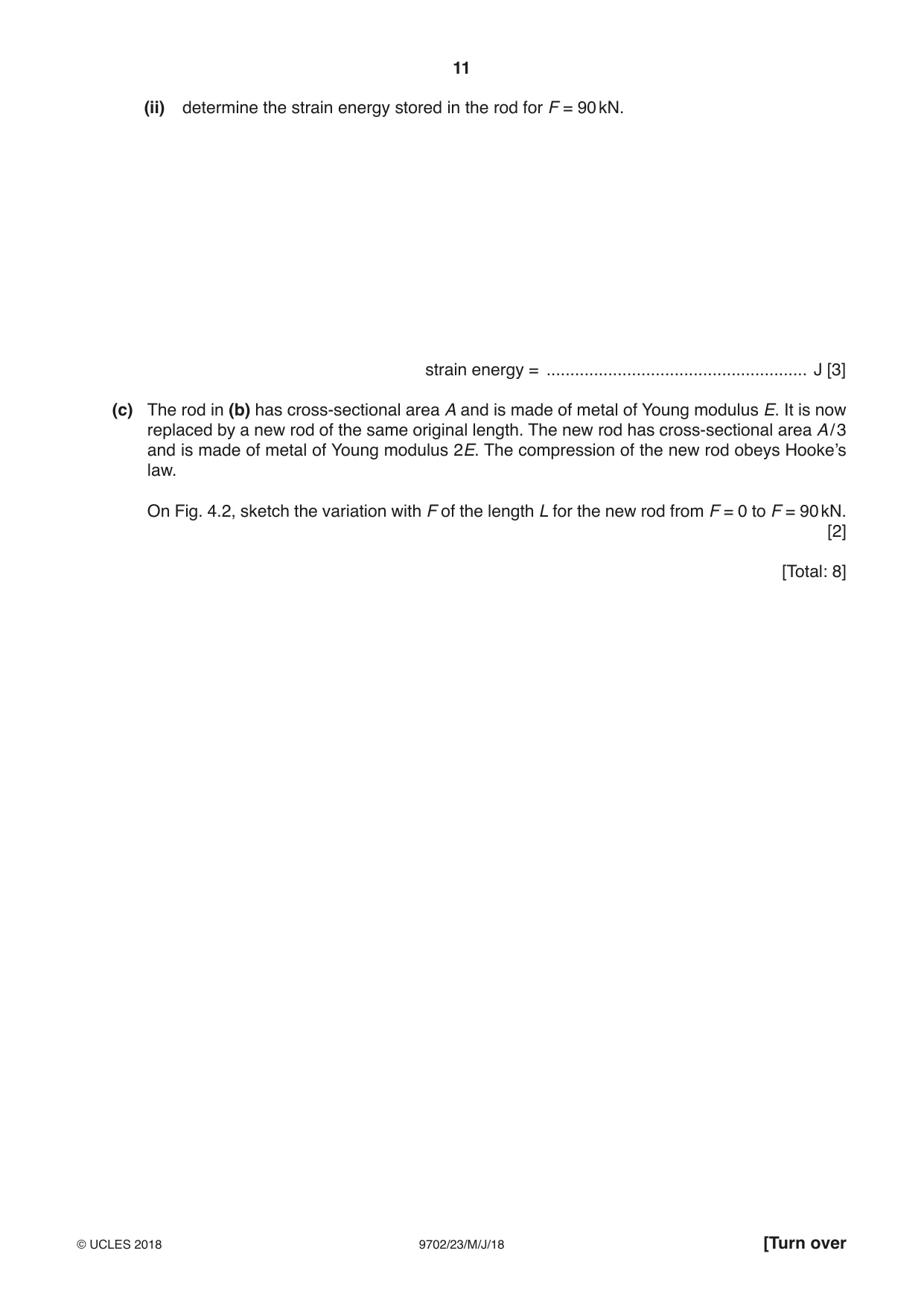 Cambridge A Level Physics 9702 2018 May/June Paper 2 · Variant 3 question paper, page 11 of 16