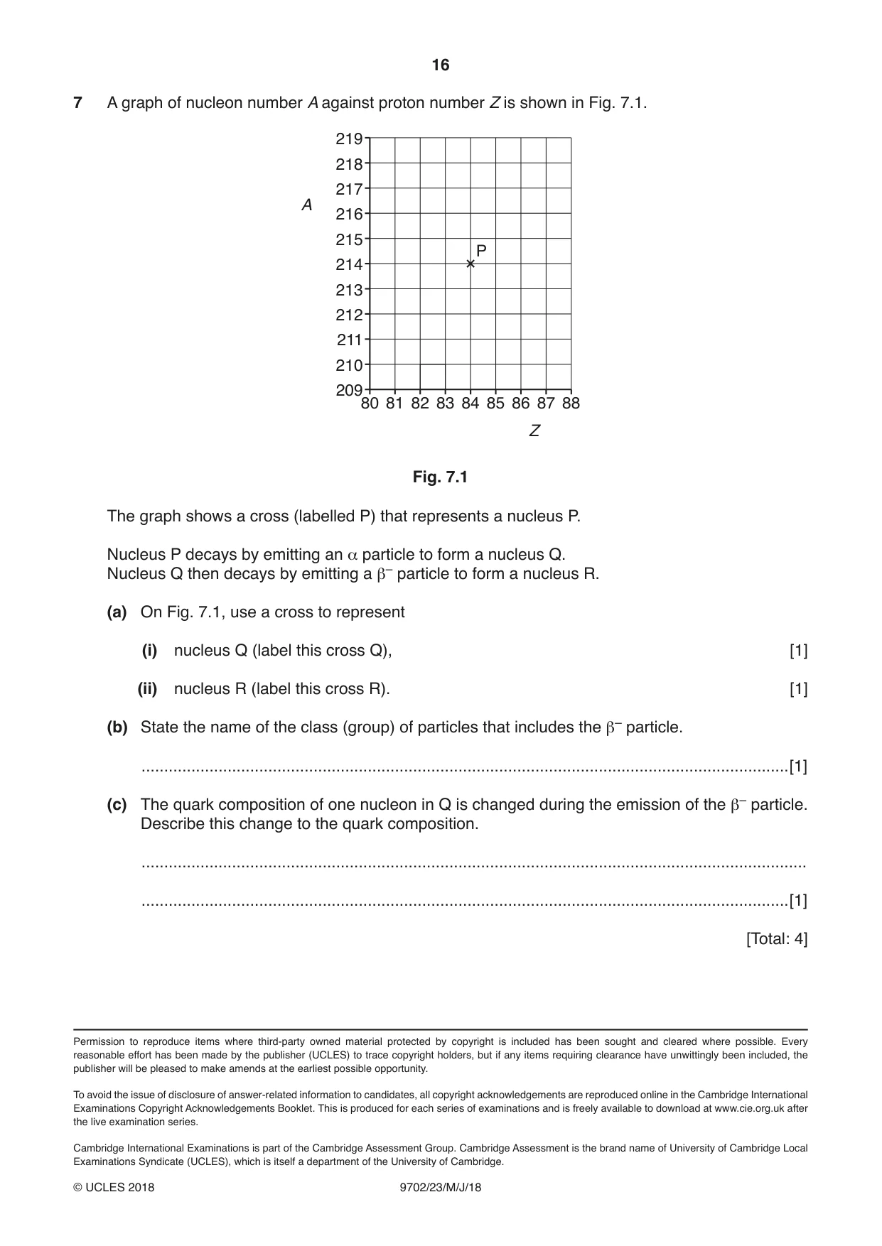 Cambridge A Level Physics 9702 2018 May/June Paper 2 · Variant 3 question paper, page 16 of 16