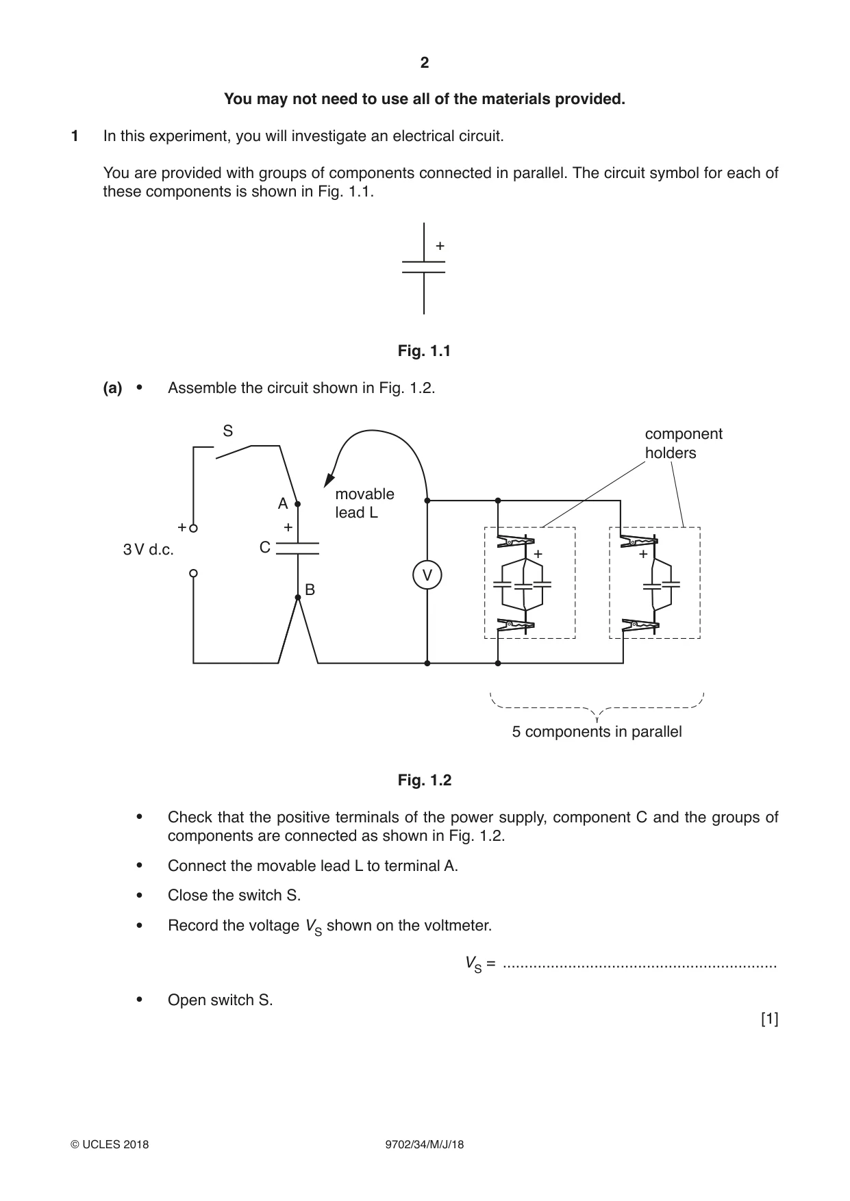 Cambridge A Level Physics 9702 2018 May/June Paper 3 · Variant 4 question paper, page 2 of 12