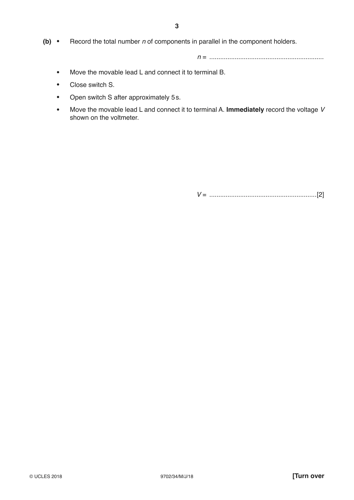 Cambridge A Level Physics 9702 2018 May/June Paper 3 · Variant 4 question paper, page 3 of 12