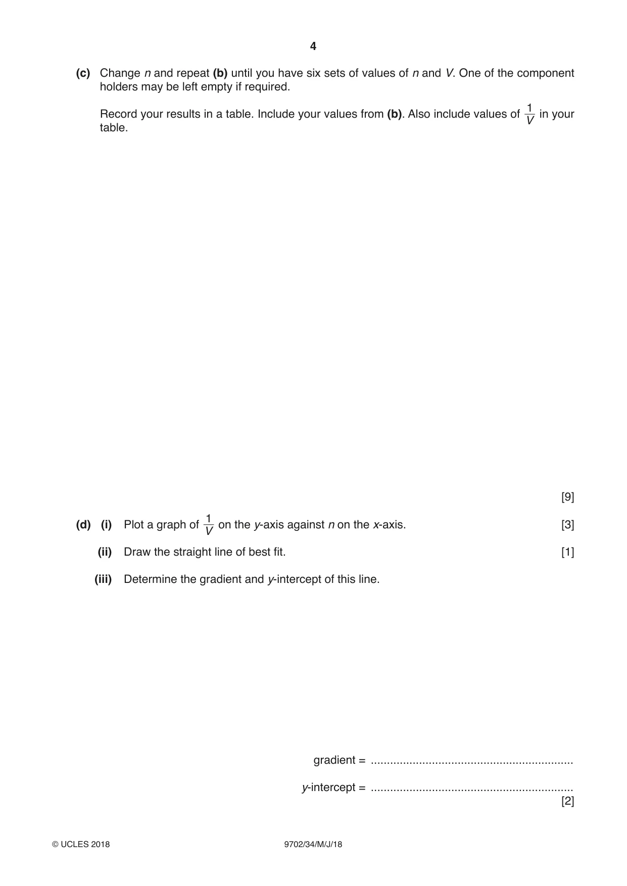 Cambridge A Level Physics 9702 2018 May/June Paper 3 · Variant 4 question paper, page 4 of 12