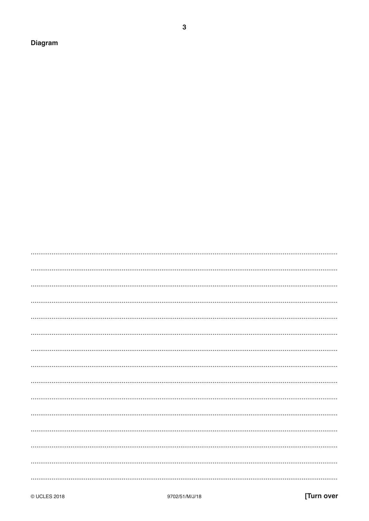 Cambridge A Level Physics 9702 2018 May/June Paper 5 · Variant 1 question paper, page 3 of 8