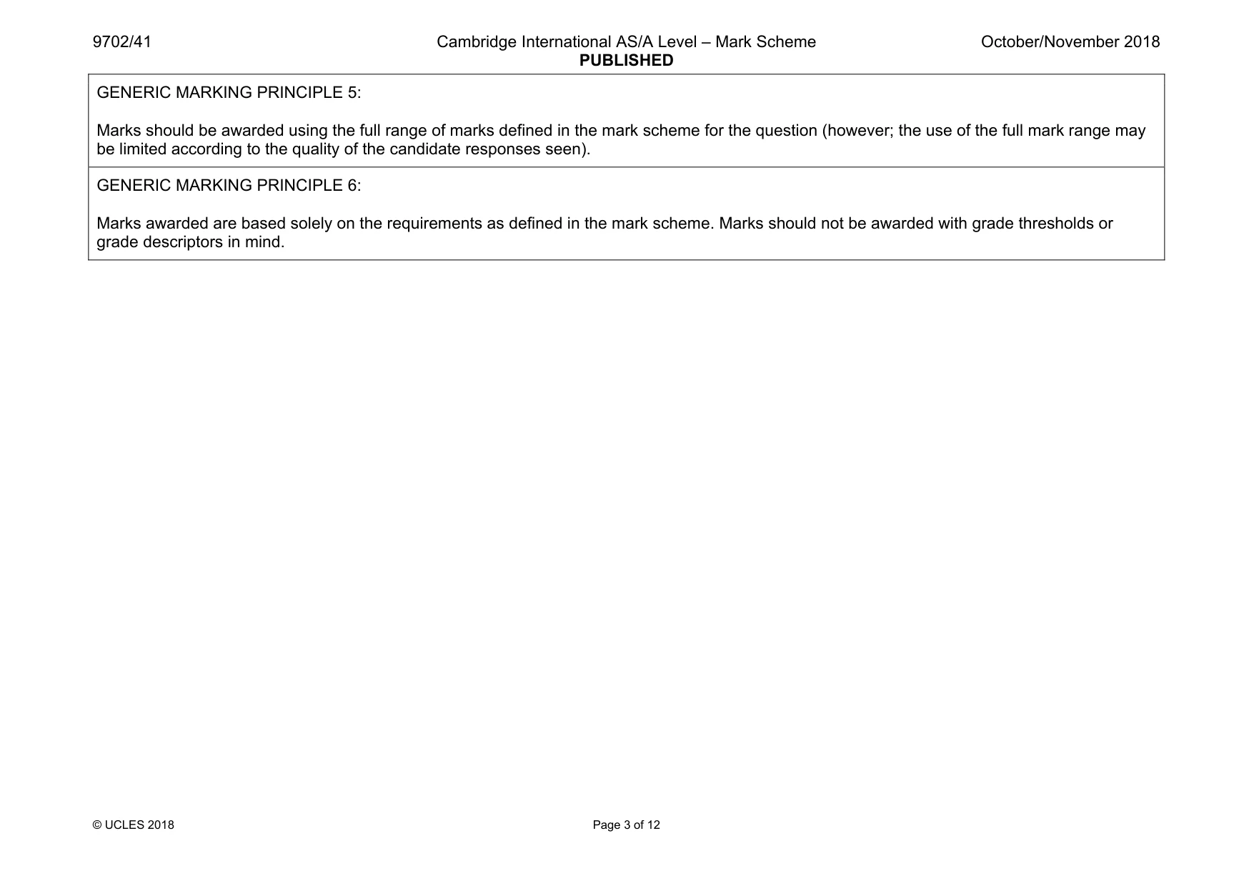 Mark scheme, page 3 of 12