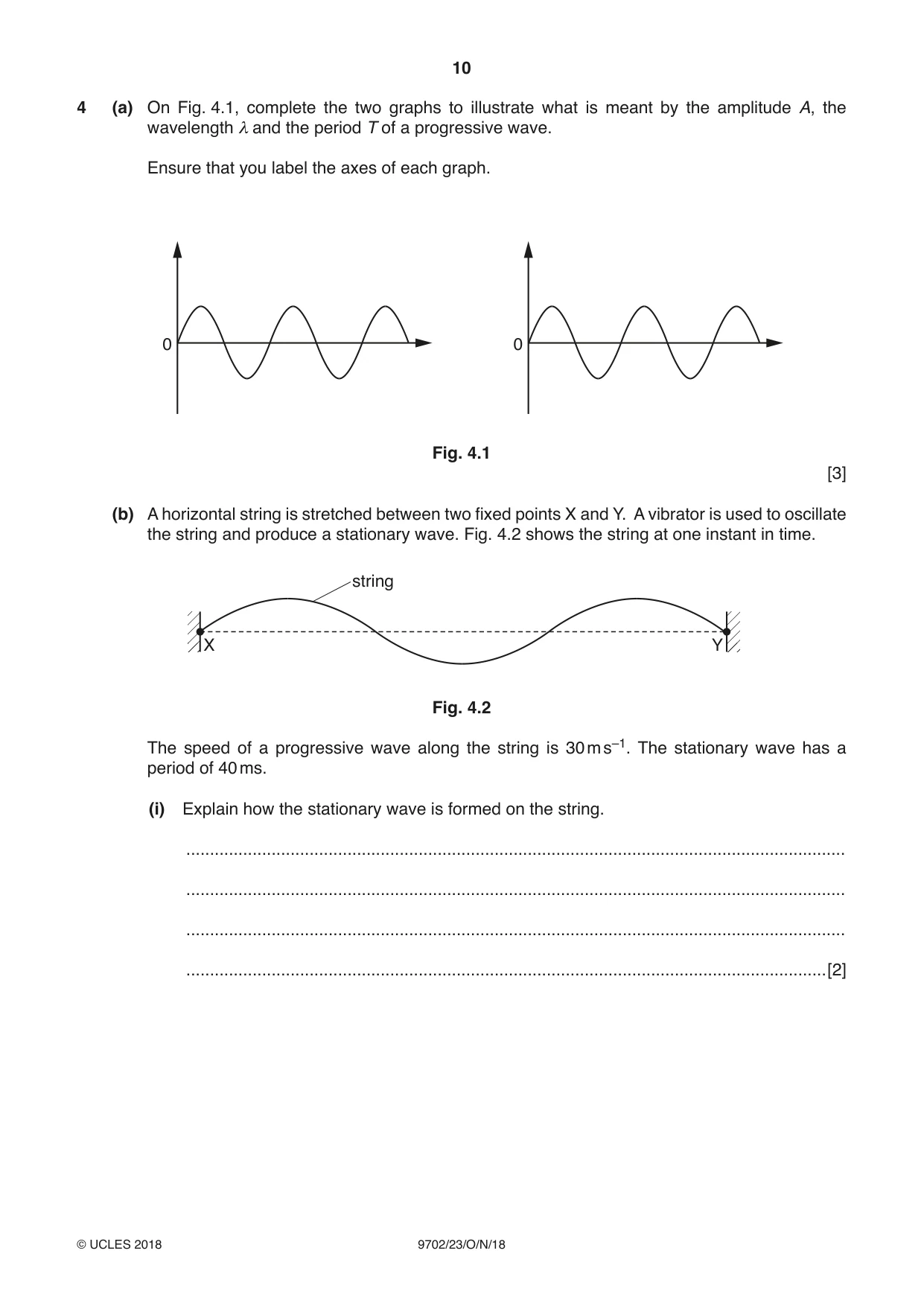 Cambridge A Level Physics 9702 2018 Oct/Nov Paper 2 · Variant 3 question paper, page 10 of 16