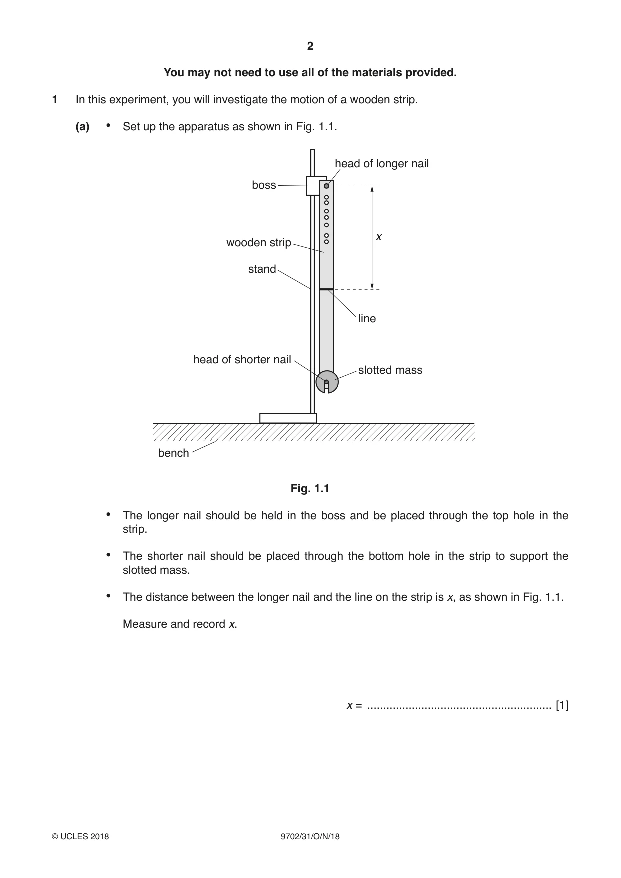 Cambridge A Level Physics 9702 2018 Oct/Nov Paper 3 · Variant 1 question paper, page 2 of 12
