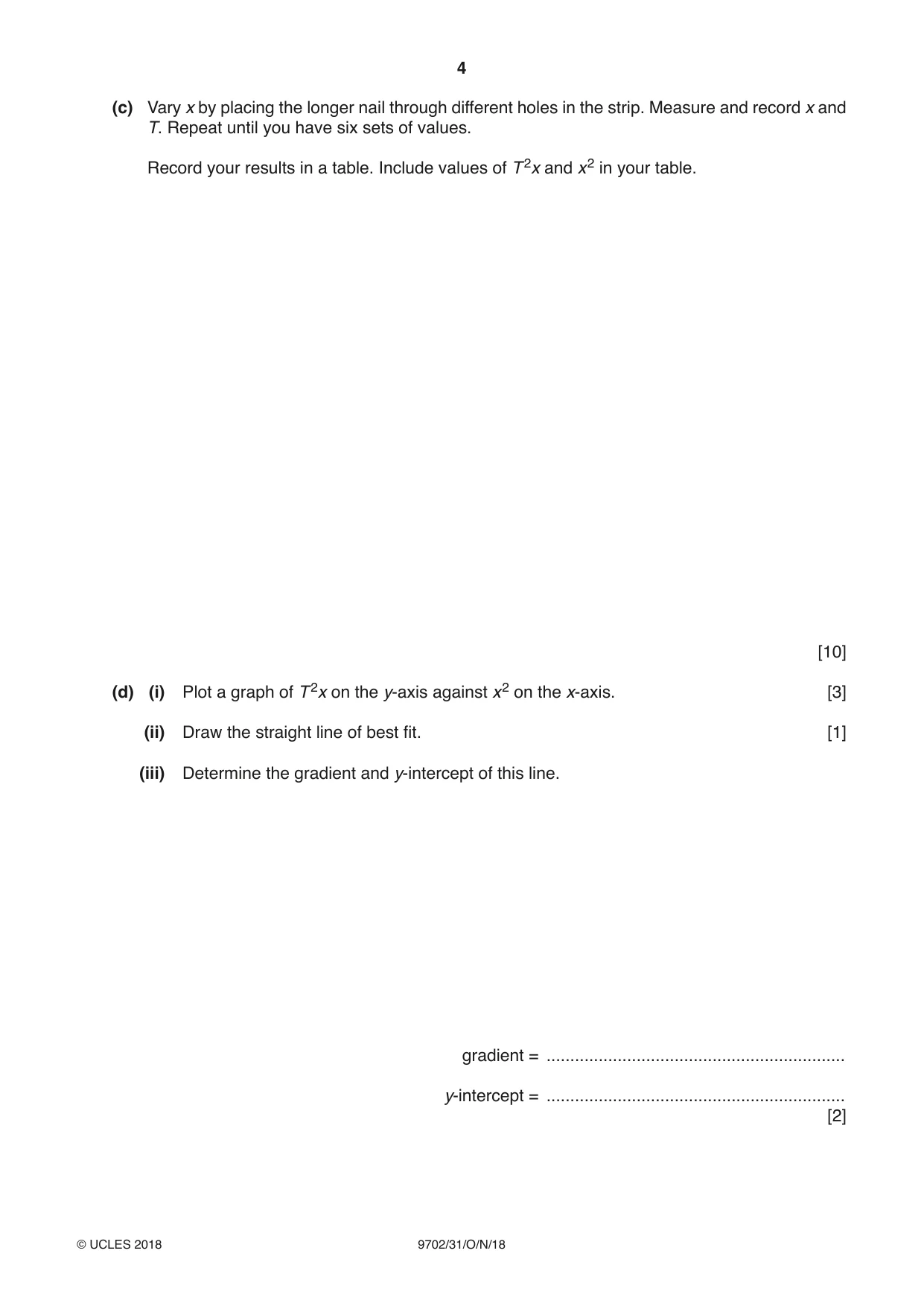Cambridge A Level Physics 9702 2018 Oct/Nov Paper 3 · Variant 1 question paper, page 4 of 12