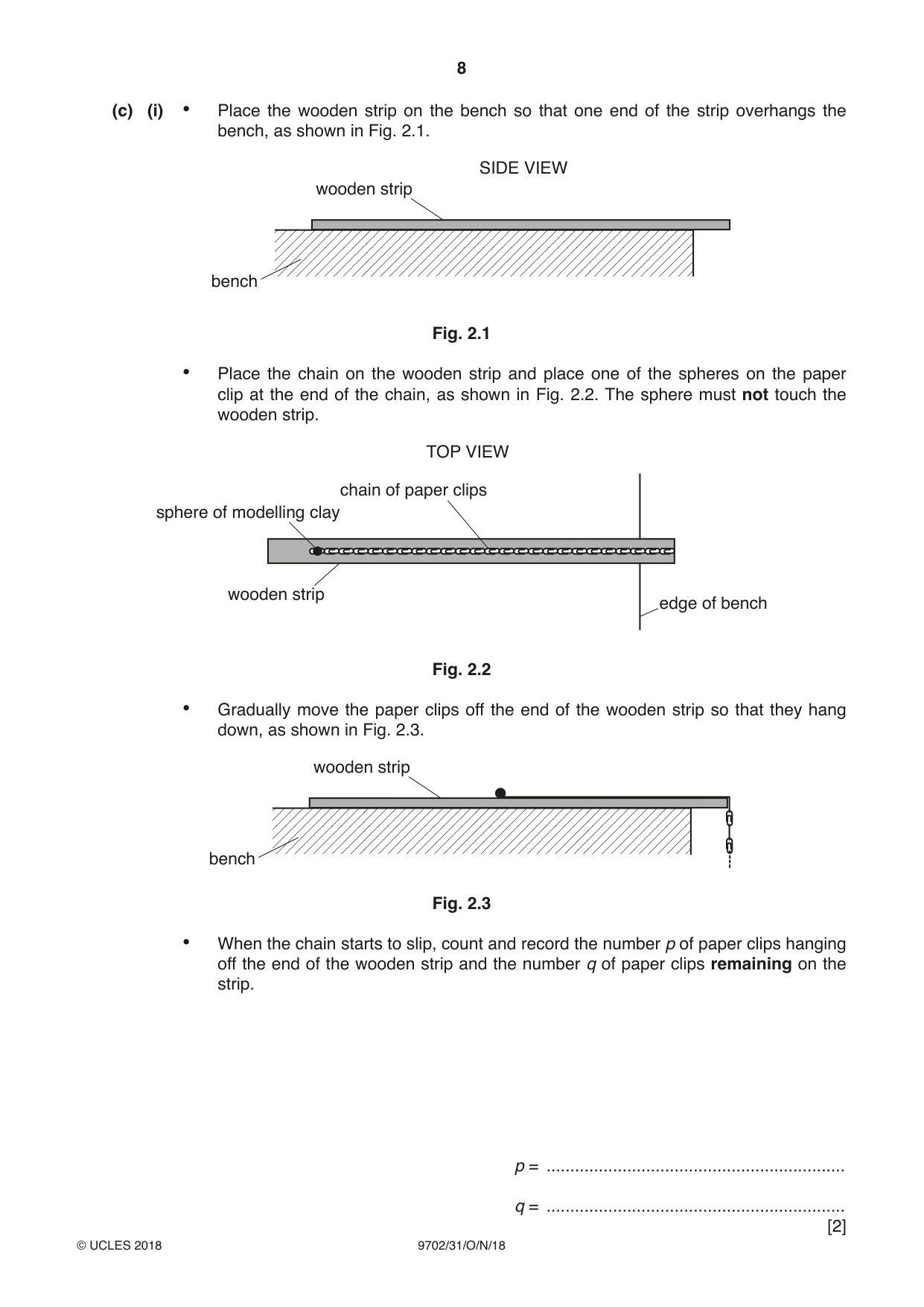 Cambridge A Level Physics 9702 2018 Oct/Nov Paper 3 · Variant 1 question paper, page 8 of 12