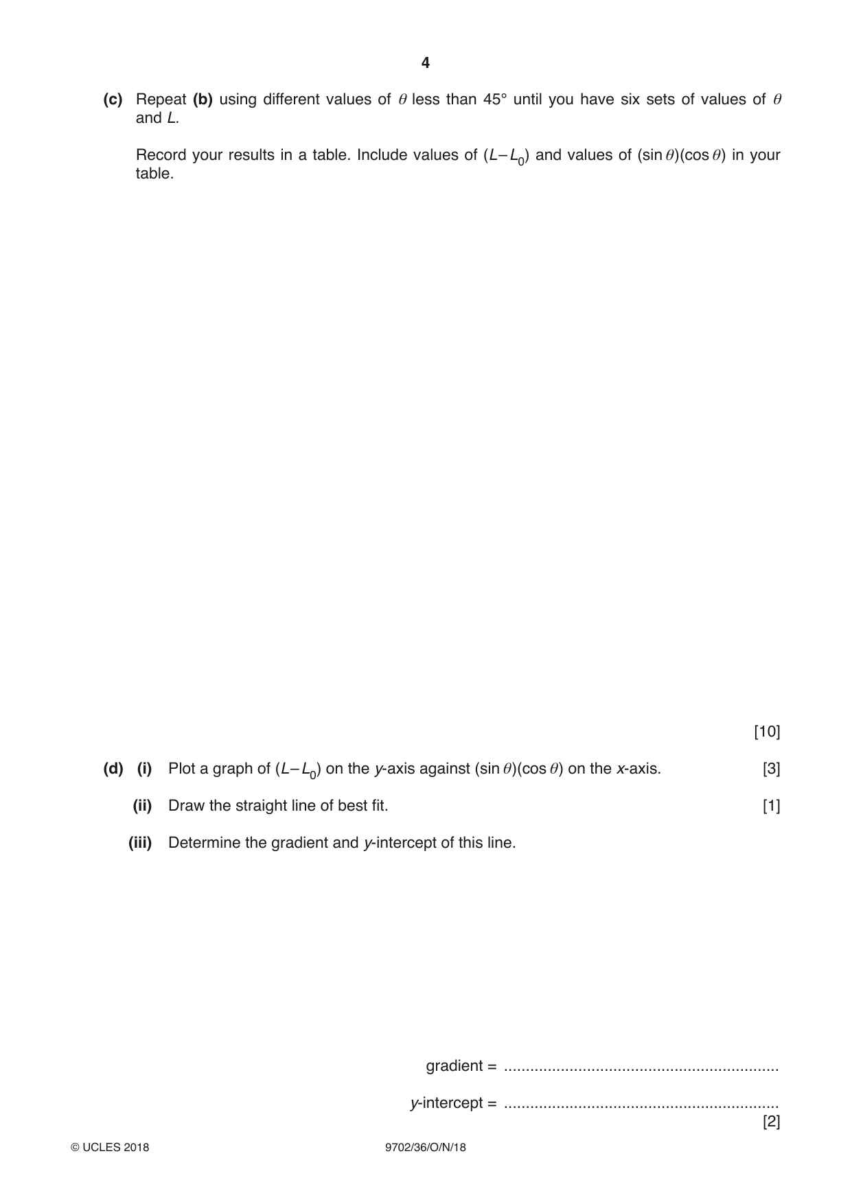 Cambridge A Level Physics 9702 2018 Oct/Nov Paper 3 · Variant 6 question paper, page 4 of 12
