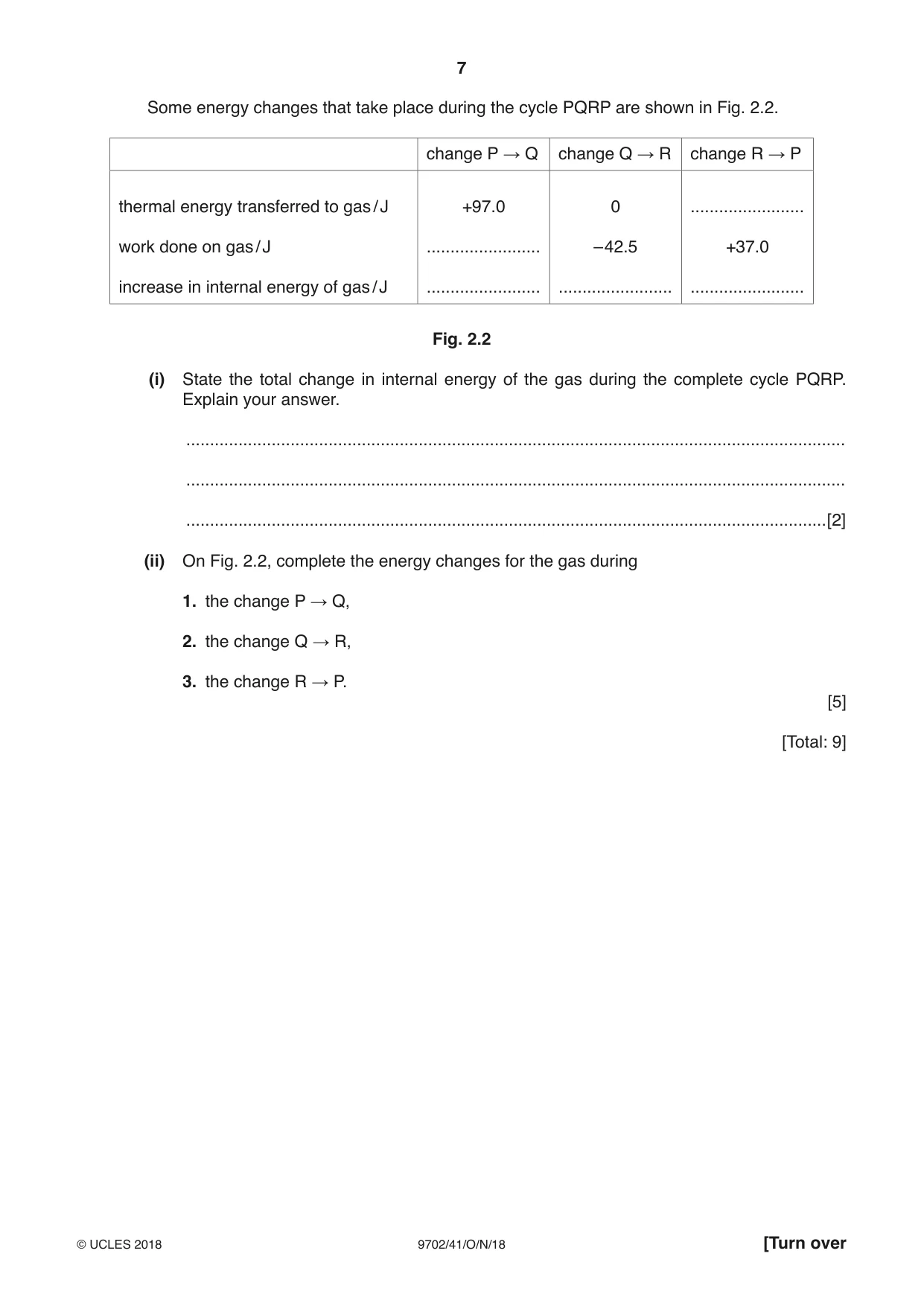 Cambridge A Level Physics 9702 2018 Oct/Nov Paper 4 · Variant 1 question paper, page 7 of 28