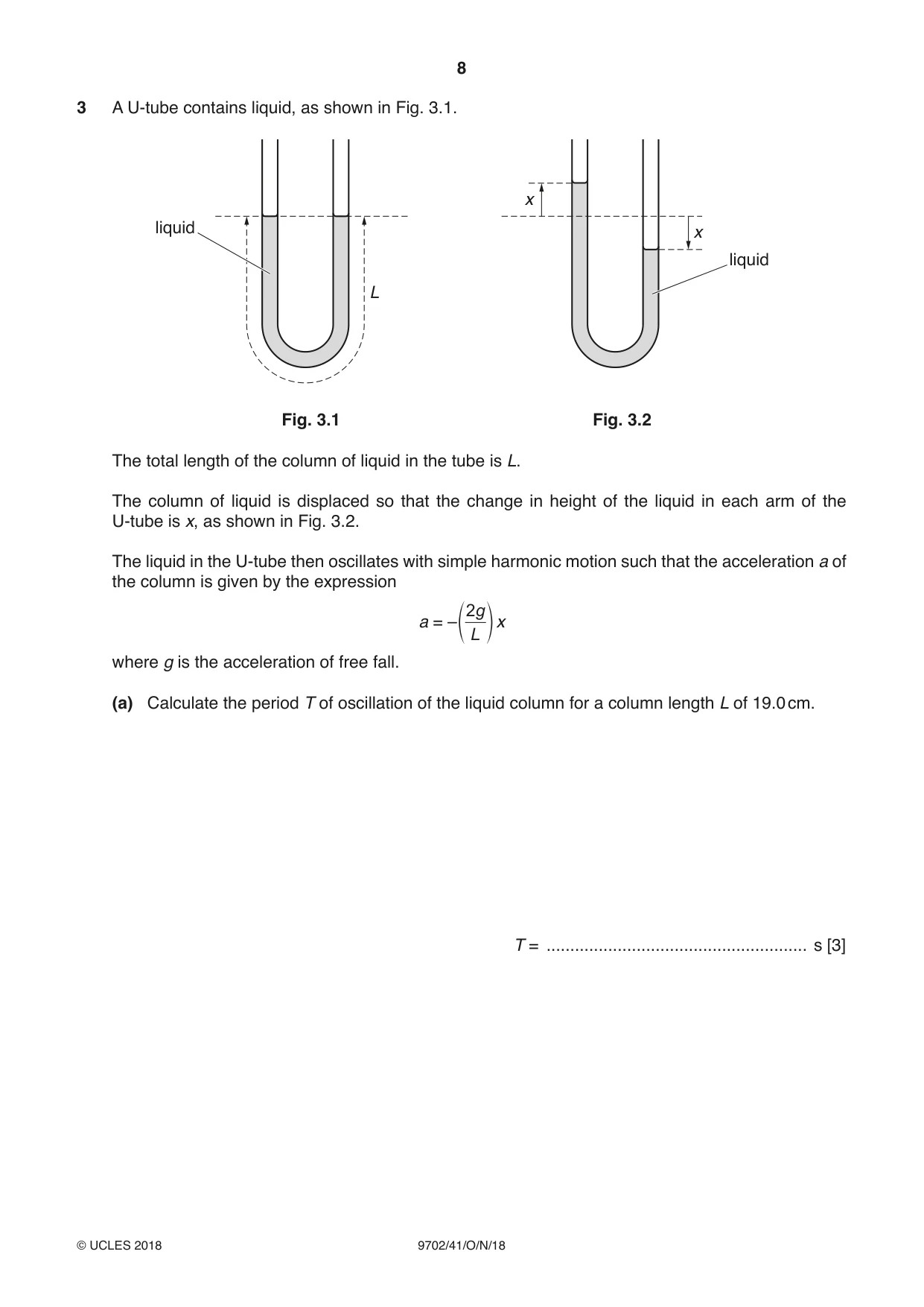 Cambridge A Level Physics 9702 2018 Oct/Nov Paper 4 · Variant 1 question paper, page 8 of 28