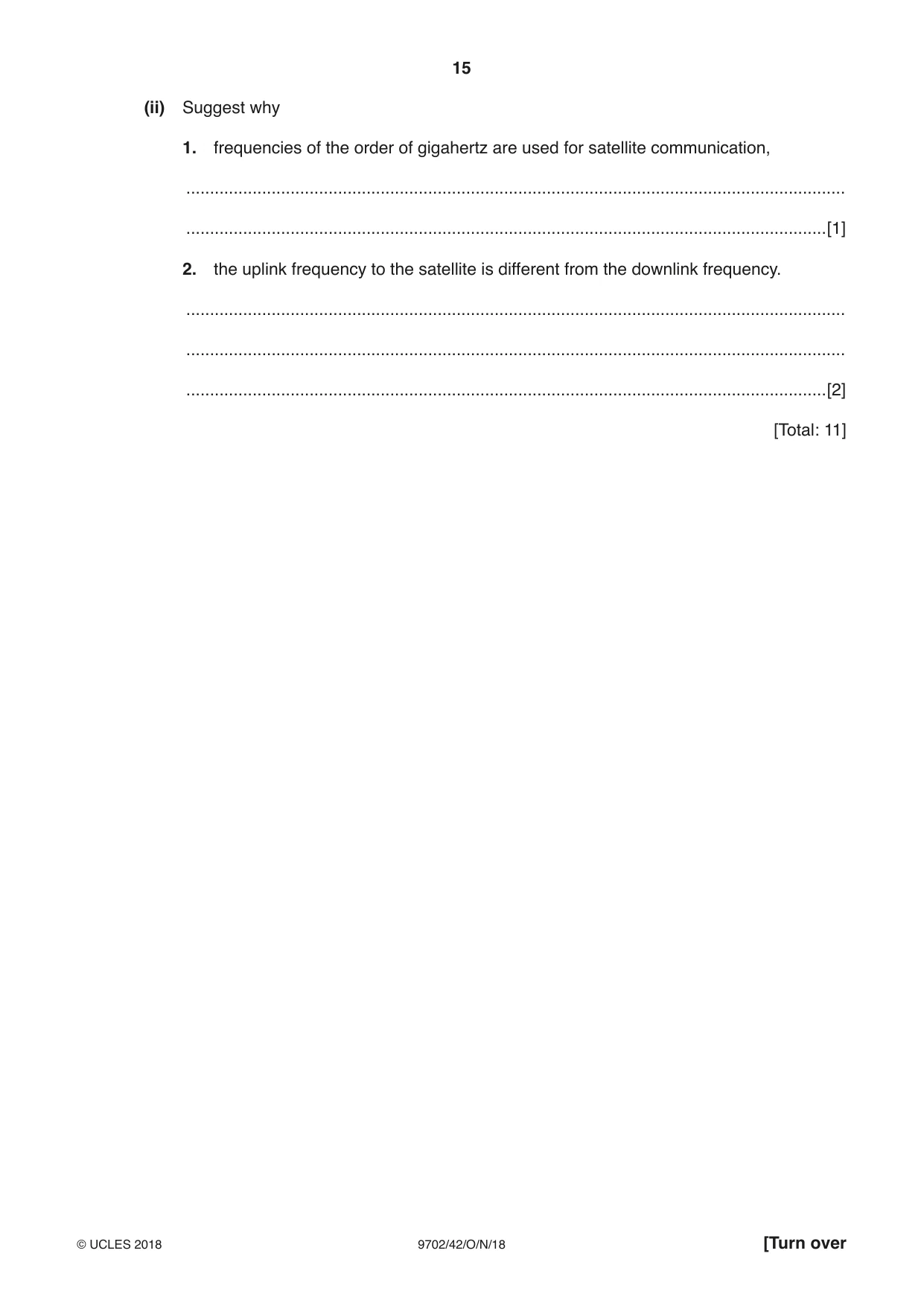 Cambridge A Level Physics 9702 2018 Oct/Nov Paper 4 · Variant 2 question paper, page 15 of 28