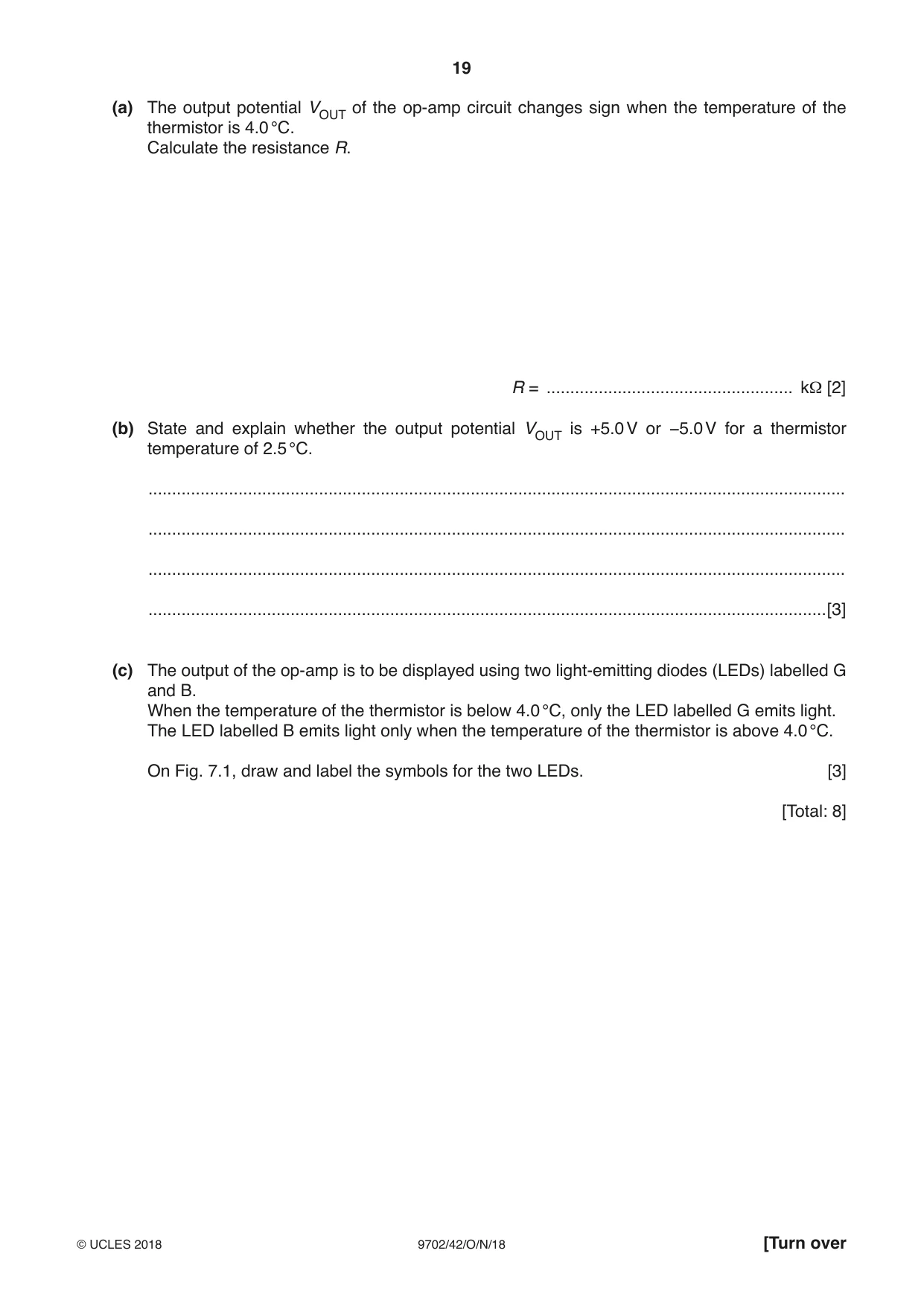 Cambridge A Level Physics 9702 2018 Oct/Nov Paper 4 · Variant 2 question paper, page 19 of 28
