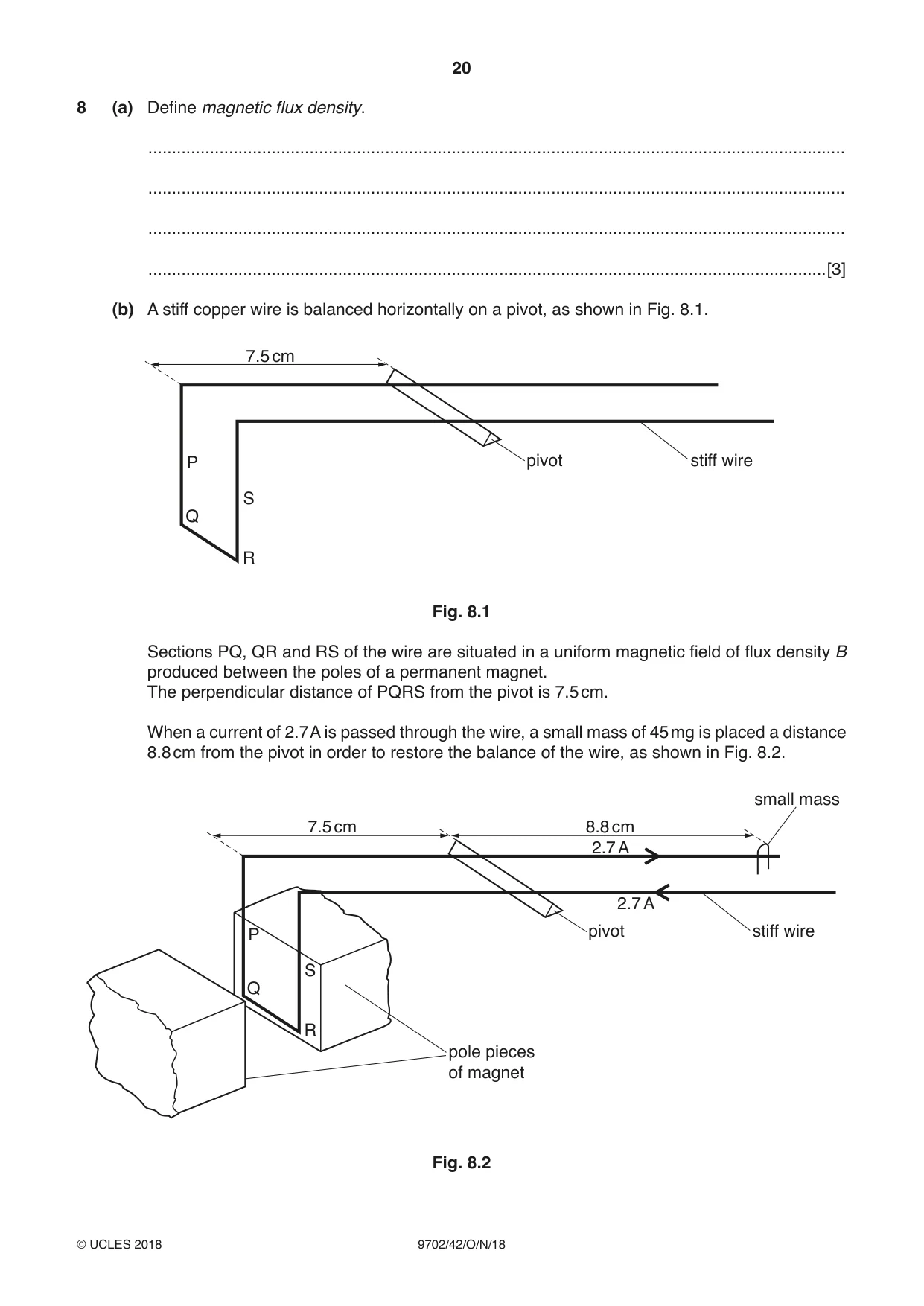 Cambridge A Level Physics 9702 2018 Oct/Nov Paper 4 · Variant 2 question paper, page 20 of 28
