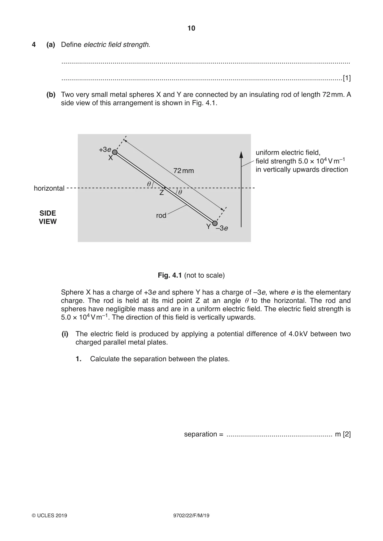 Cambridge A Level Physics 9702 2019 Feb/March Paper 2 · Variant 2 question paper, page 10 of 16