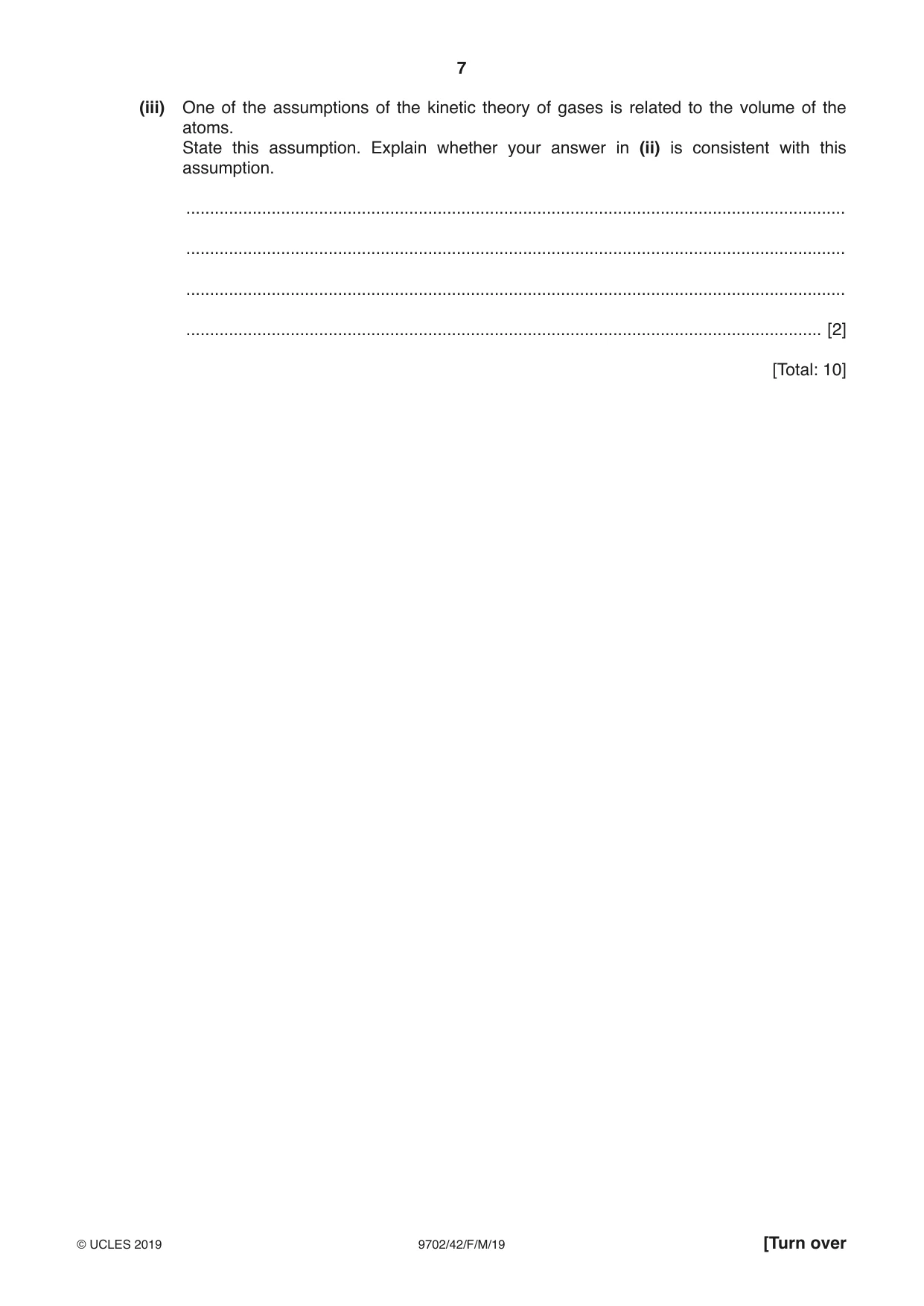 Cambridge A Level Physics 9702 2019 Feb/March Paper 4 · Variant 2 question paper, page 7 of 24
