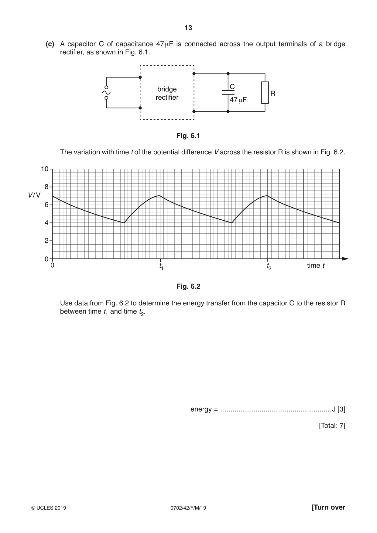 Cambridge A Level Physics 9702 2019 Feb/March Paper 4 · Variant 2 question paper, page 13 of 24