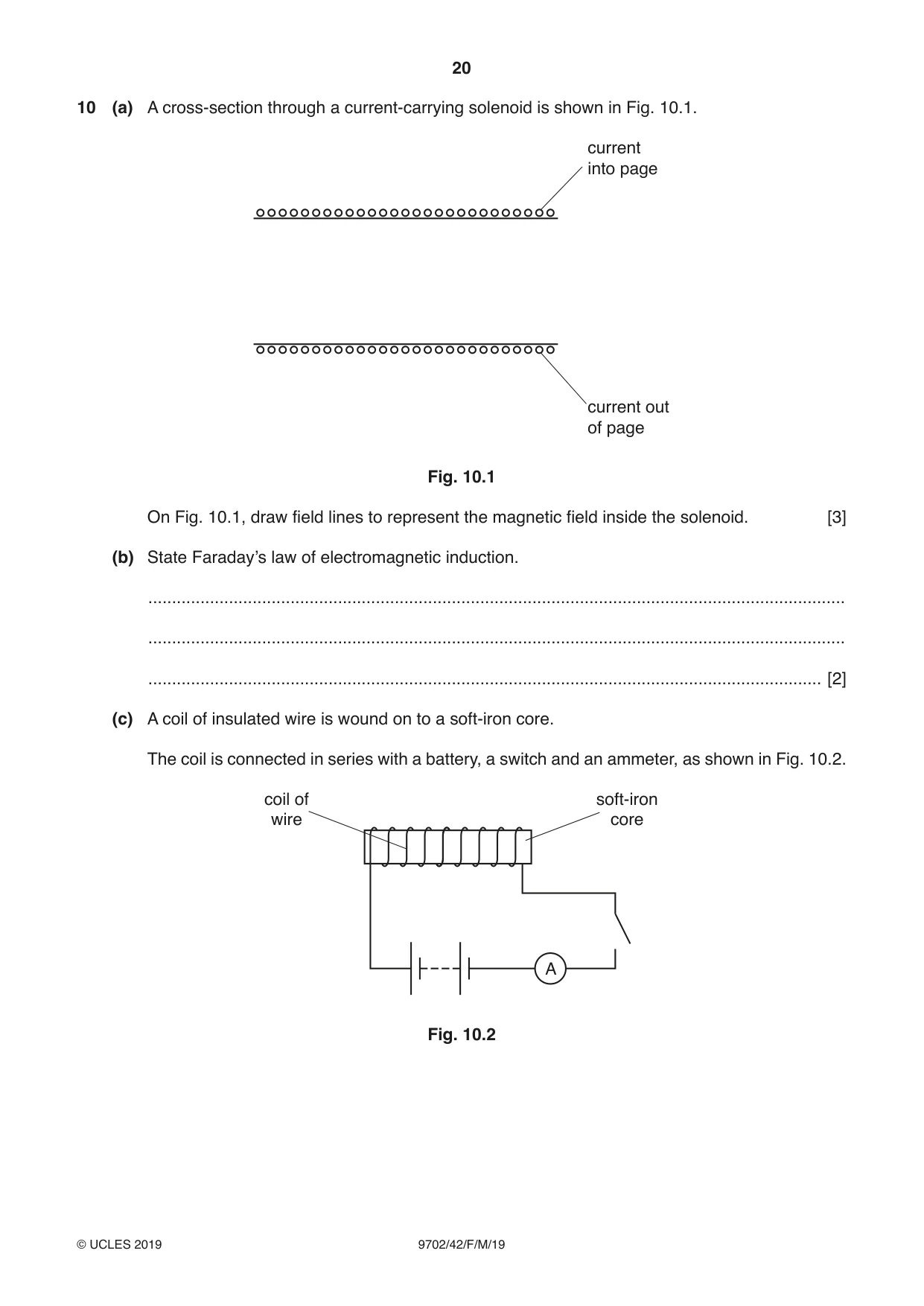 Cambridge A Level Physics 9702 2019 Feb/March Paper 4 · Variant 2 question paper, page 20 of 24
