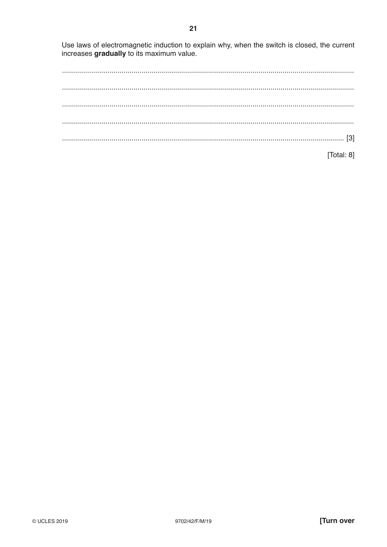 Cambridge A Level Physics 9702 2019 Feb/March Paper 4 · Variant 2 question paper, page 21 of 24