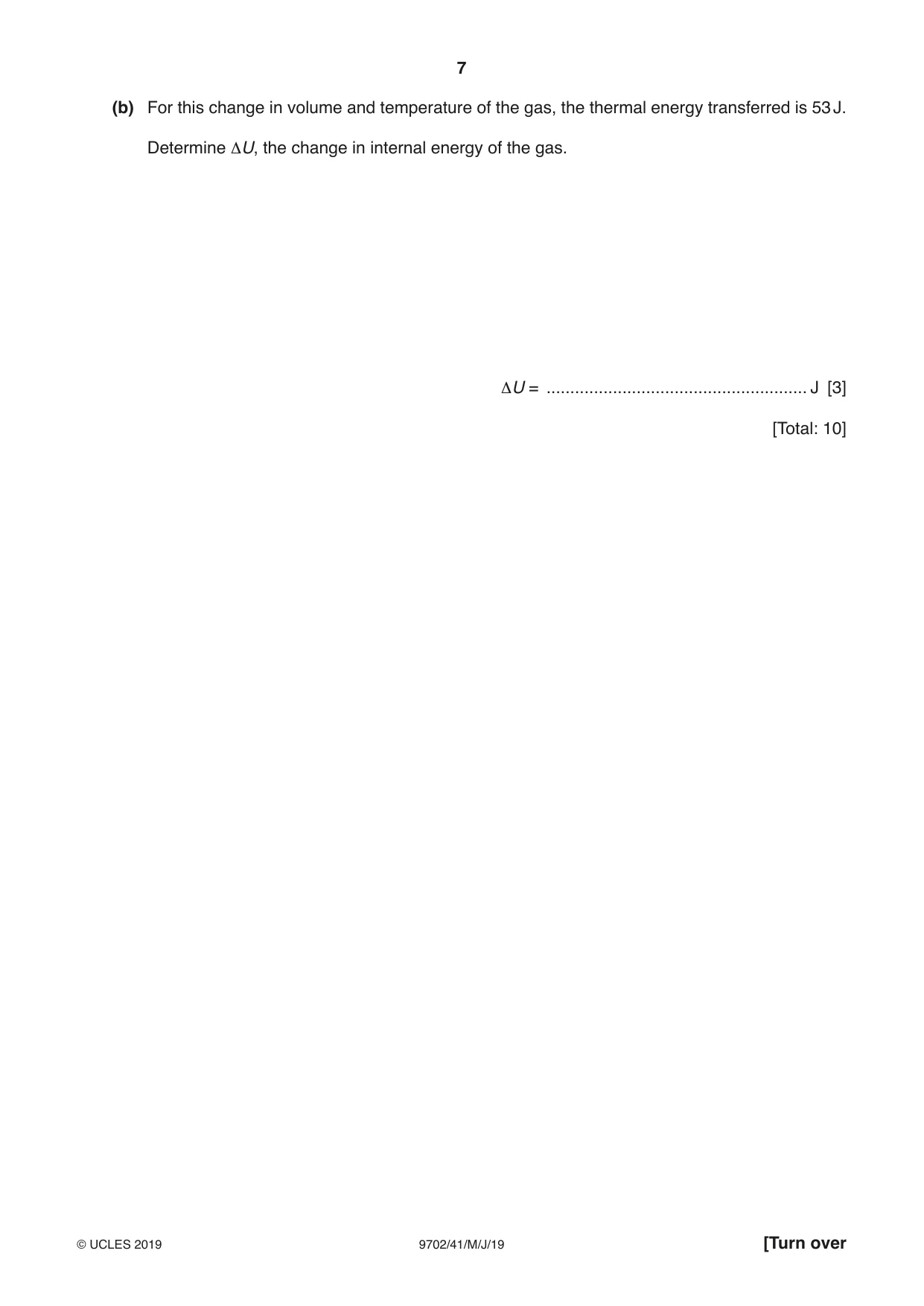 Cambridge A Level Physics 9702 2019 May/June Paper 4 · Variant 1 question paper, page 7 of 28