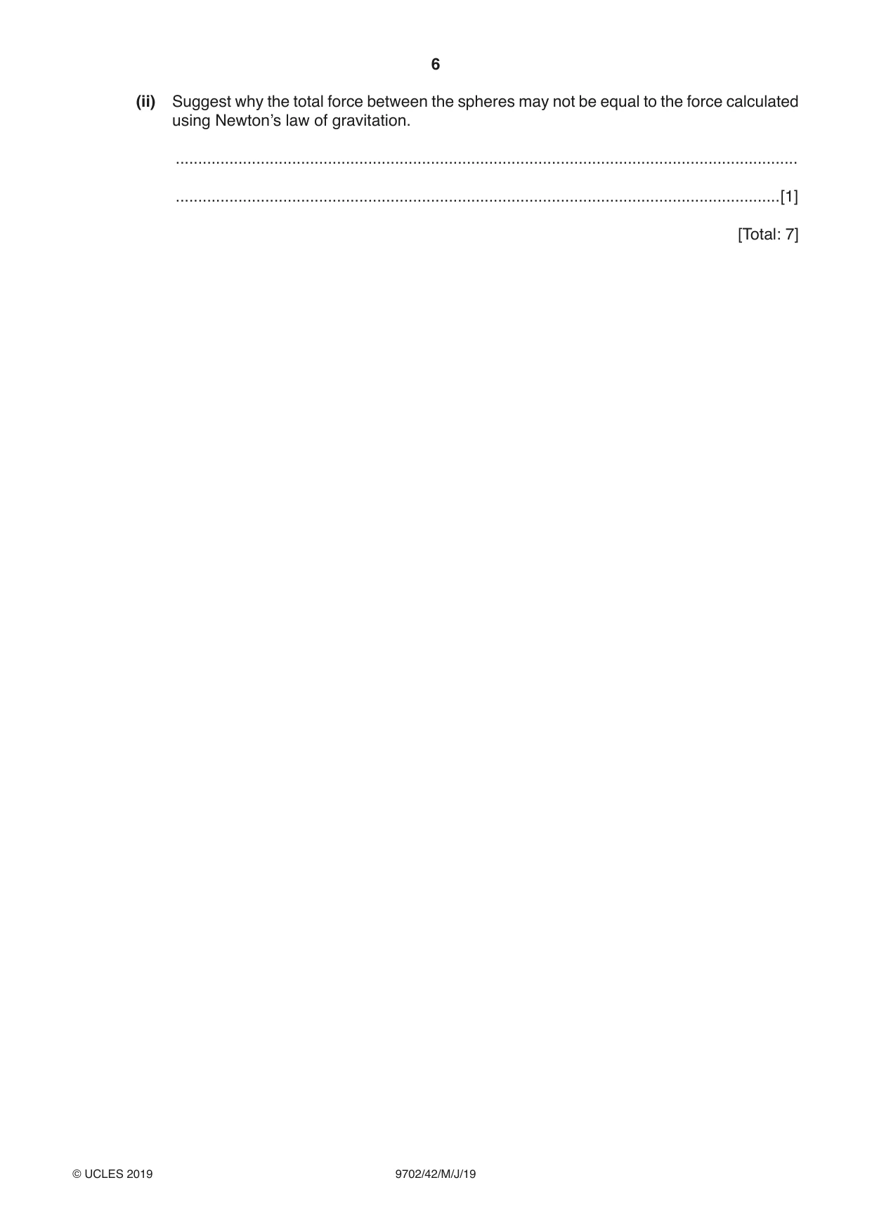 Cambridge A Level Physics 9702 2019 May/June Paper 4 · Variant 2 question paper, page 6 of 28