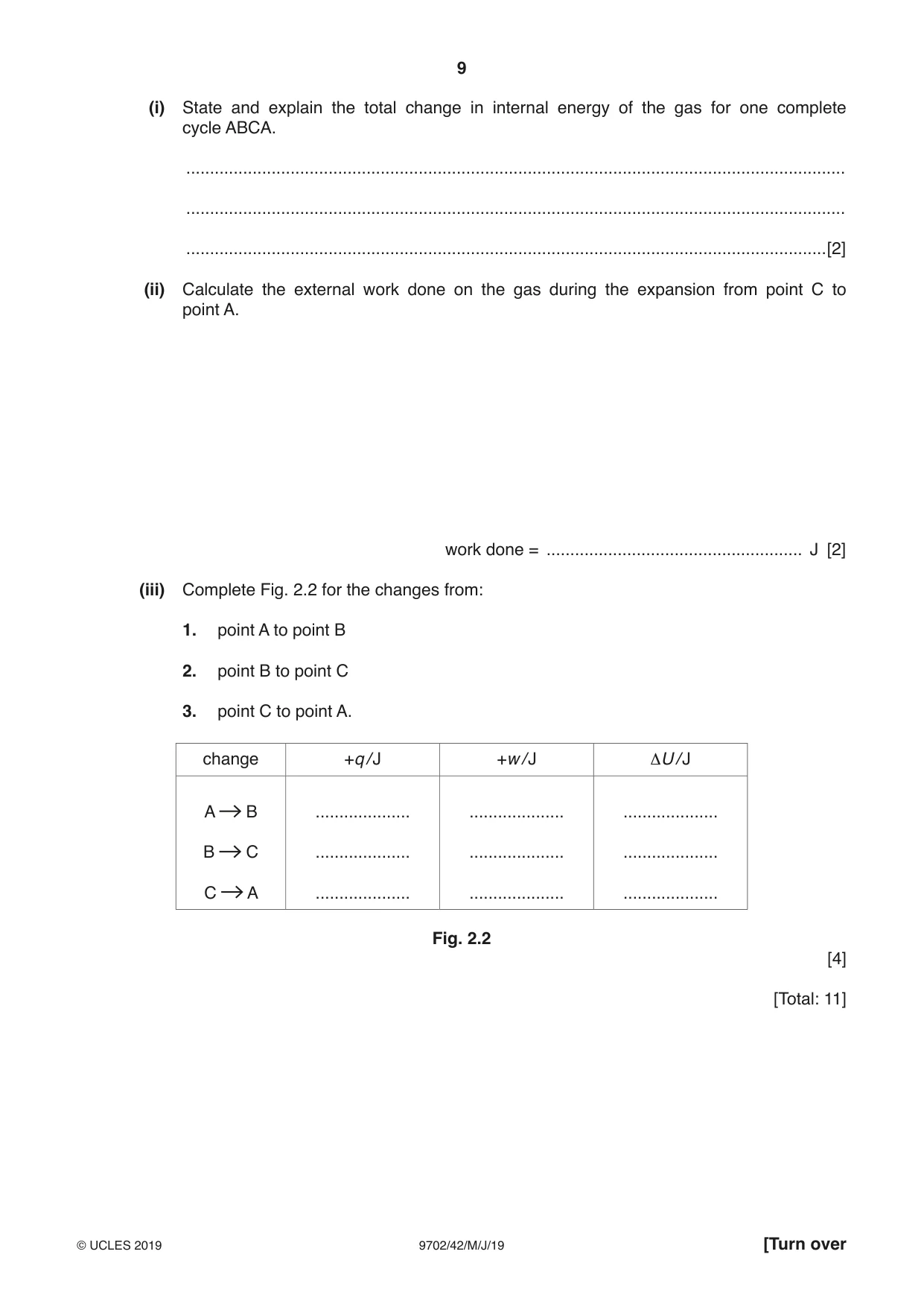 Cambridge A Level Physics 9702 2019 May/June Paper 4 · Variant 2 question paper, page 9 of 28