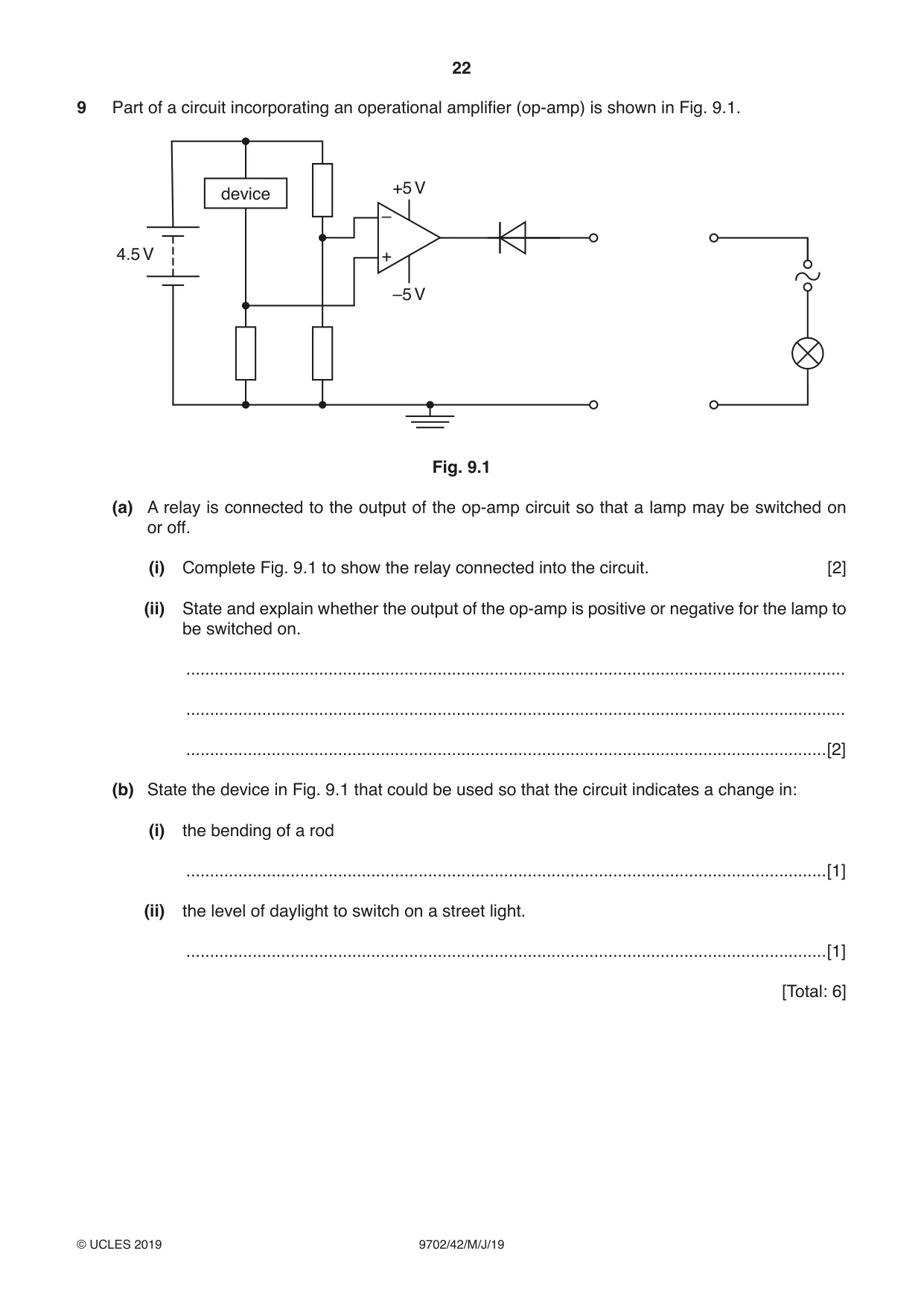 Cambridge A Level Physics 9702 2019 May/June Paper 4 · Variant 2 question paper, page 22 of 28