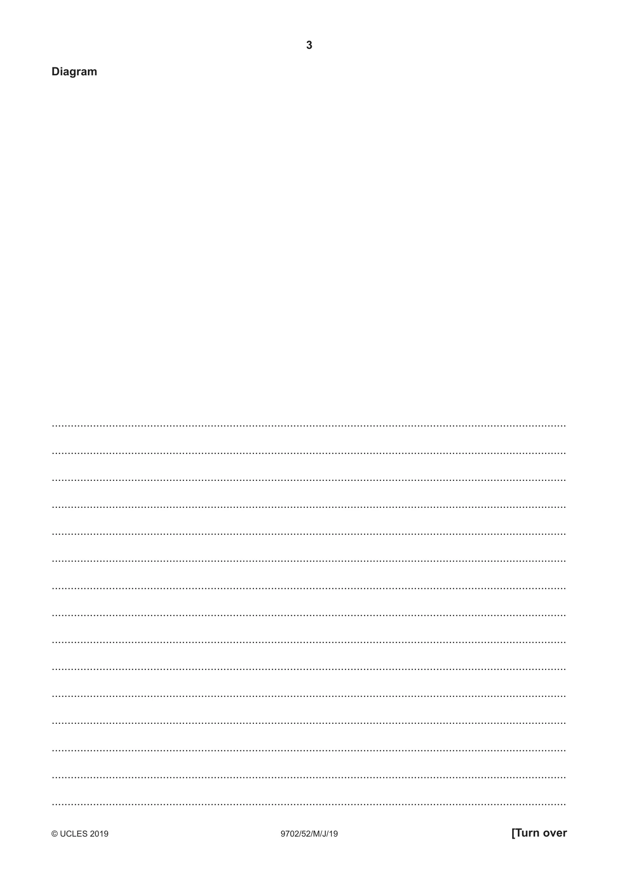 Cambridge A Level Physics 9702 2019 May/June Paper 5 · Variant 2 question paper, page 3 of 8