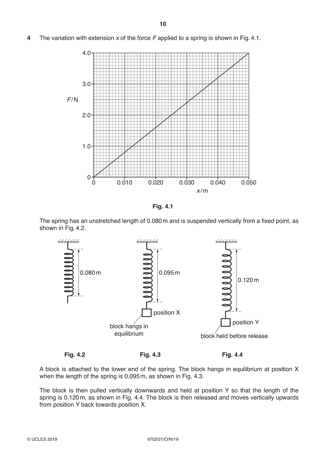 Cambridge A Level Physics 9702 2019 Oct/Nov Paper 2 · Variant 1 question paper, page 10 of 16