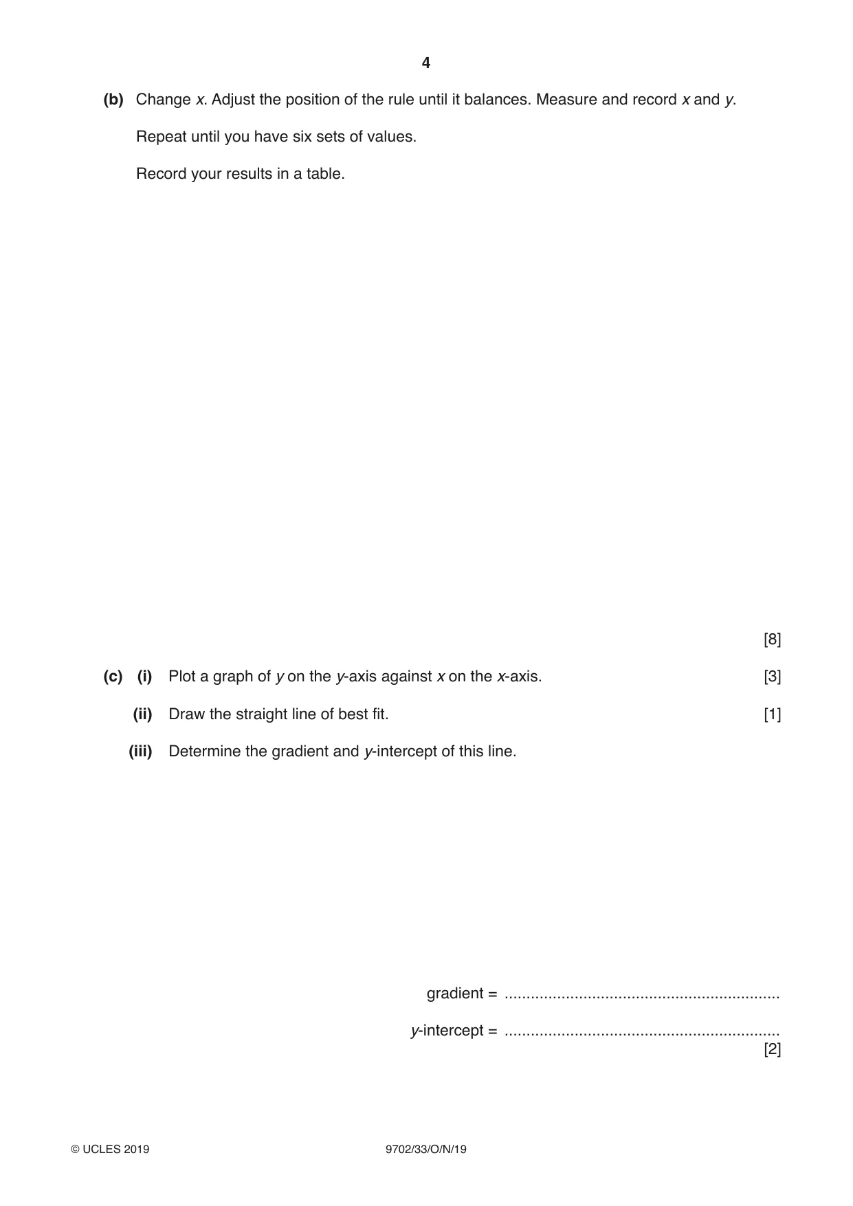 Cambridge A Level Physics 9702 2019 Oct/Nov Paper 3 · Variant 3 question paper, page 4 of 12