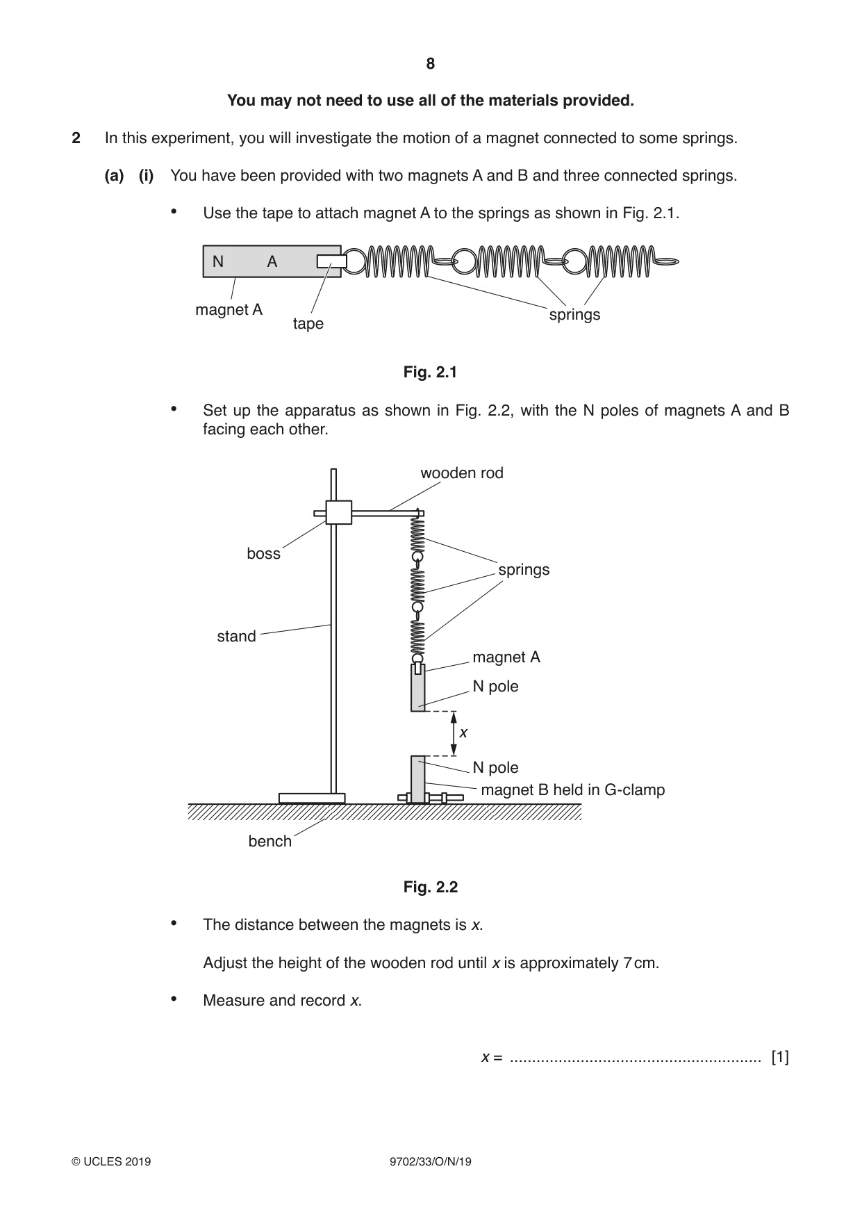 Cambridge A Level Physics 9702 2019 Oct/Nov Paper 3 · Variant 3 question paper, page 8 of 12